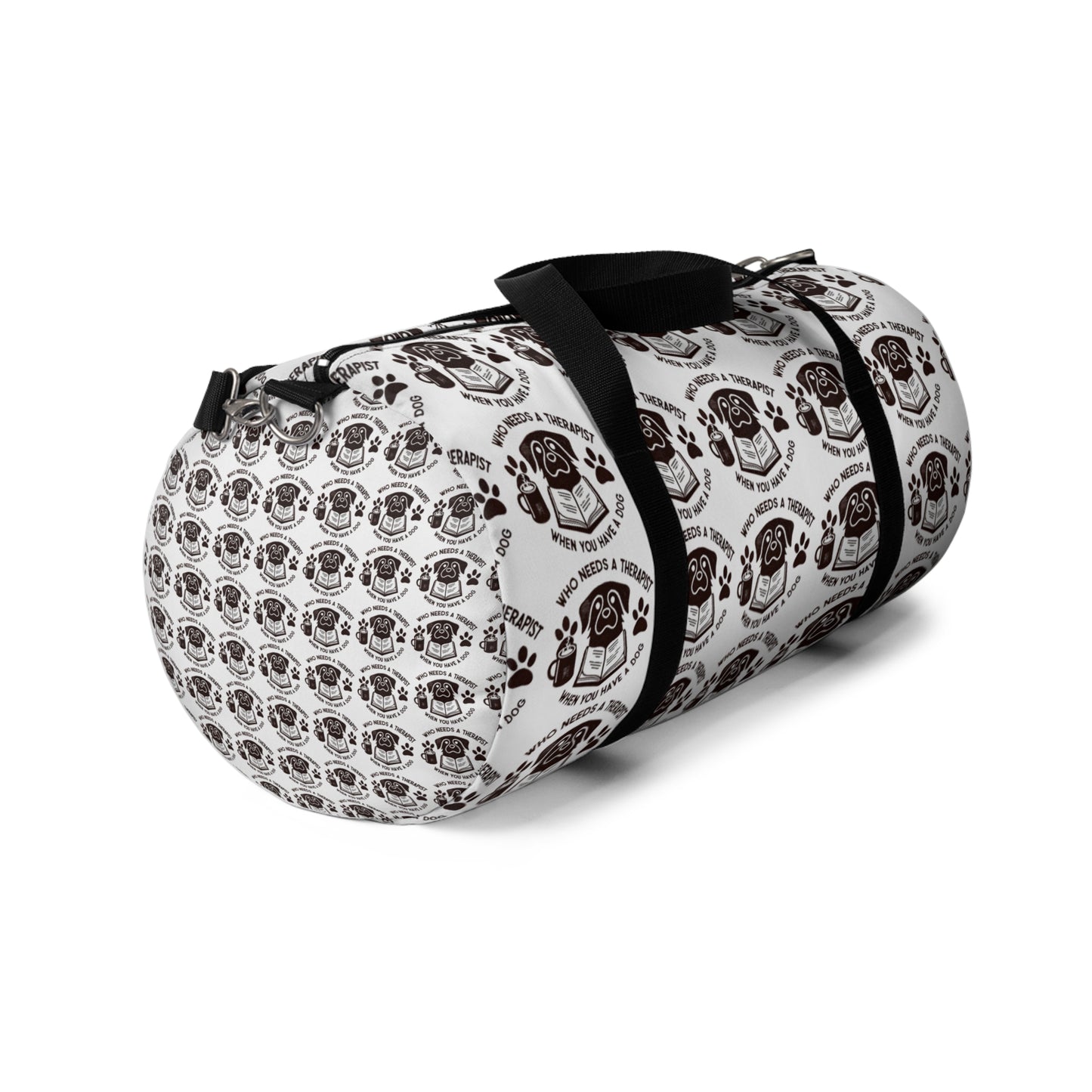 Funny Dog Lover Duffel Bag - 'Who Needs a Therapist?' Design