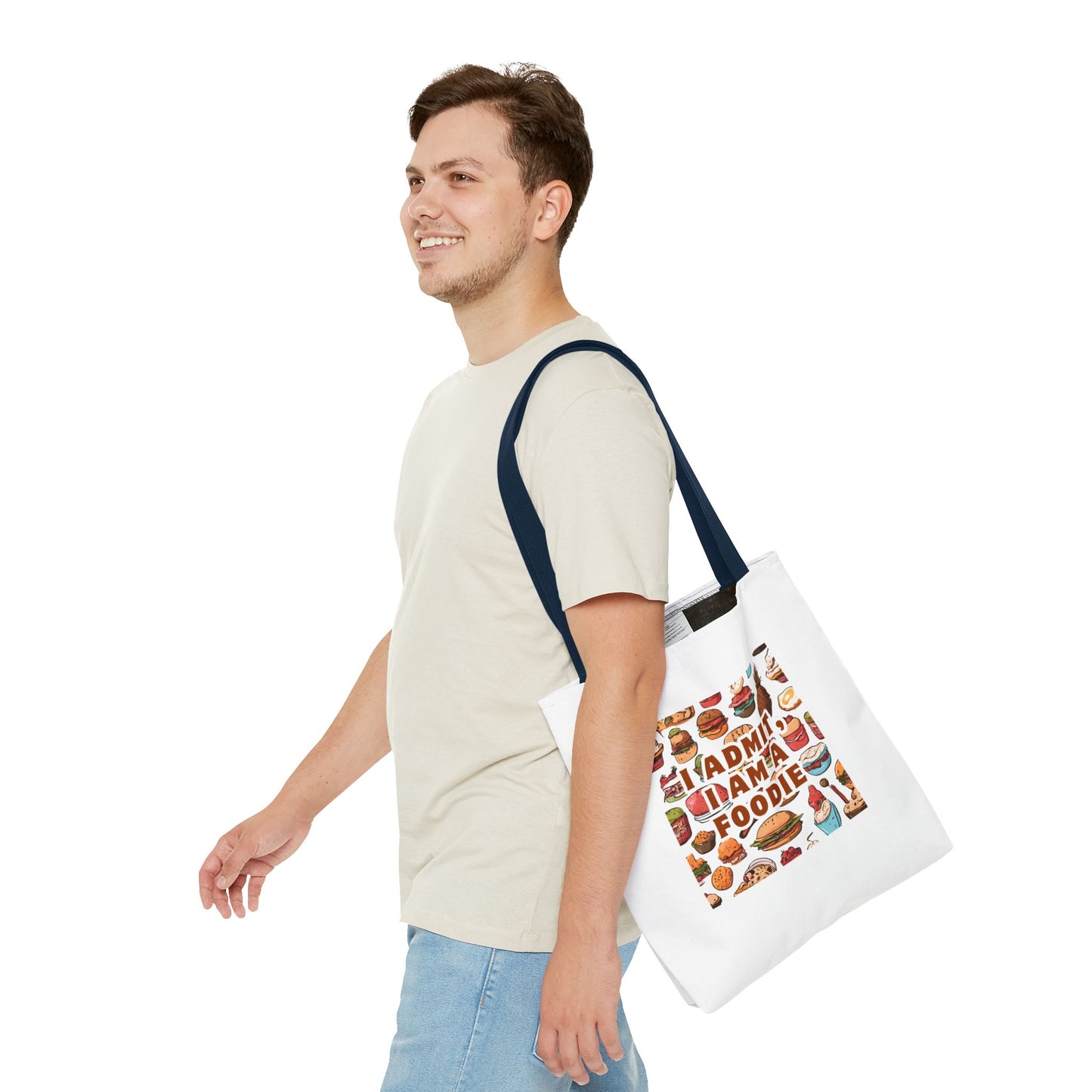 Foodie Tote Bag - 'I Admit I Am A Foodie' Canvas Bag for Food Lovers and Chefs
