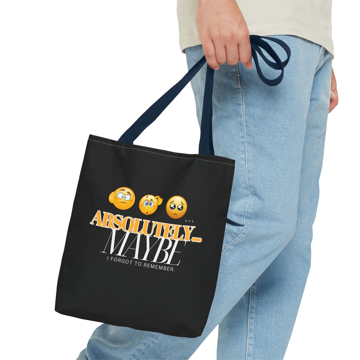 Funny Emoji Tote Bag - 'Absolutely Maybe' - Perfect for Everyday Use & Gifts