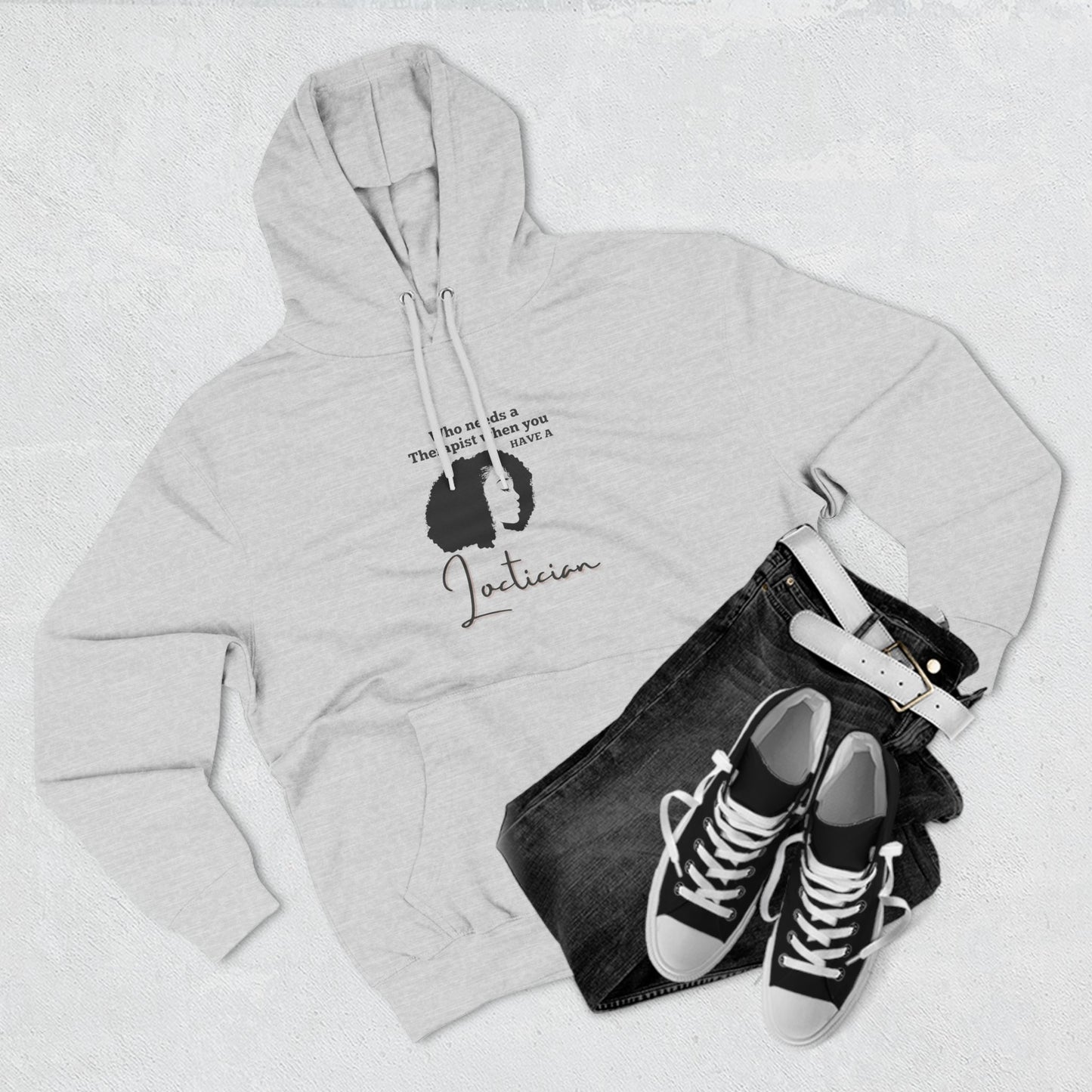 Stylish Therapist Fleece Hoodie - Empowering Quotes for Mental Health Awareness