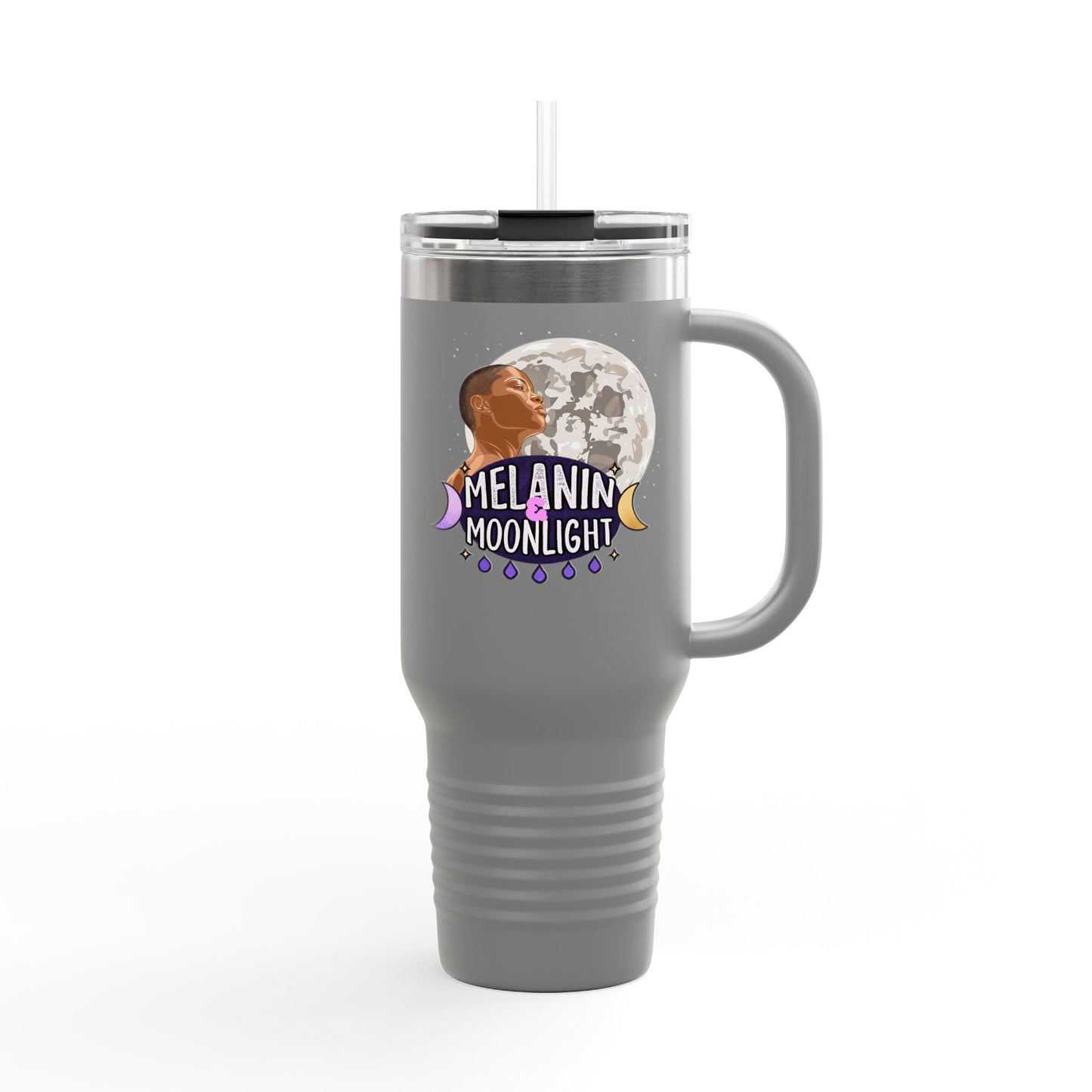 Personalized Insulated Travel Mug - 40oz Moonlight Design