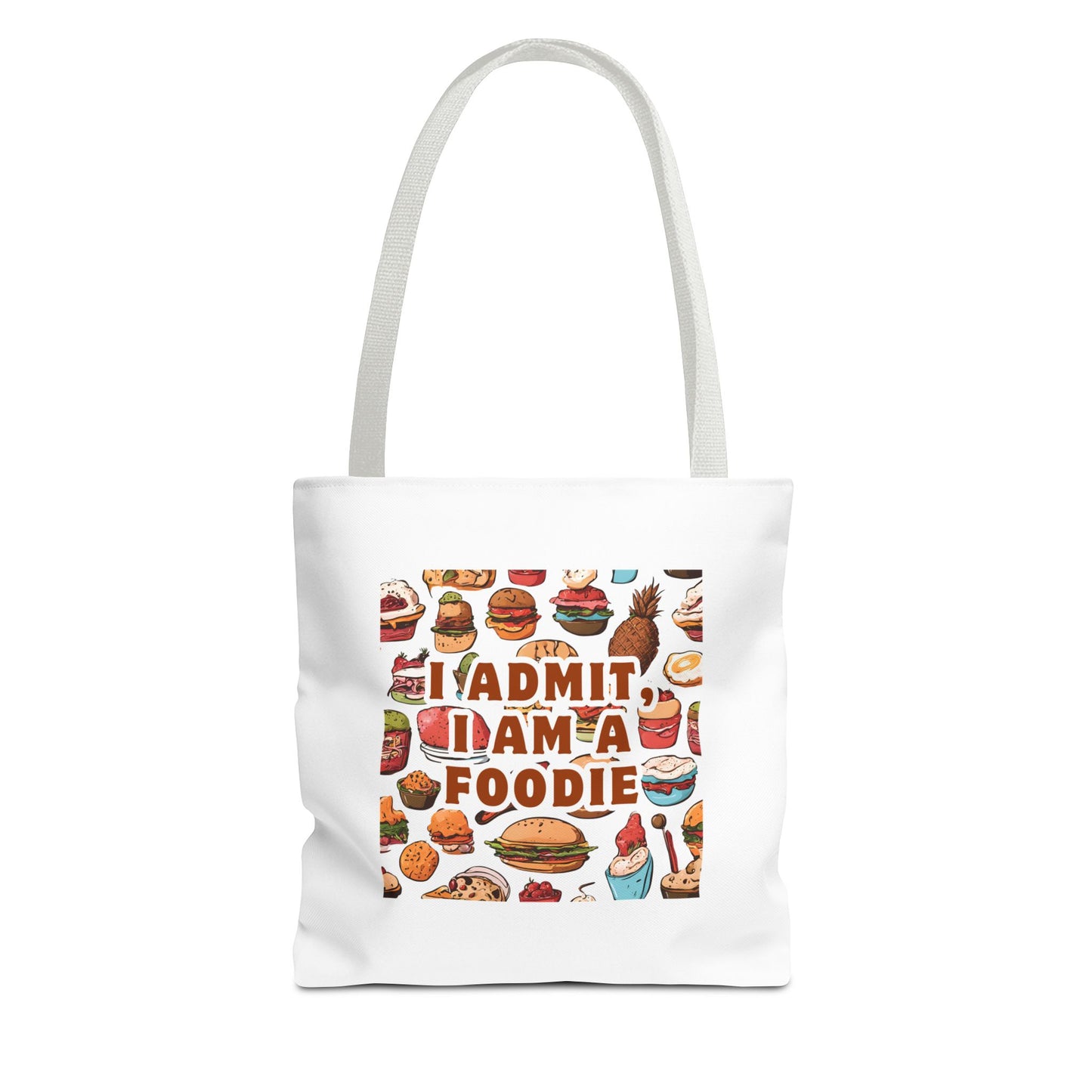 Foodie Tote Bag - 'I Admit I Am A Foodie' Canvas Bag for Food Lovers and Chefs