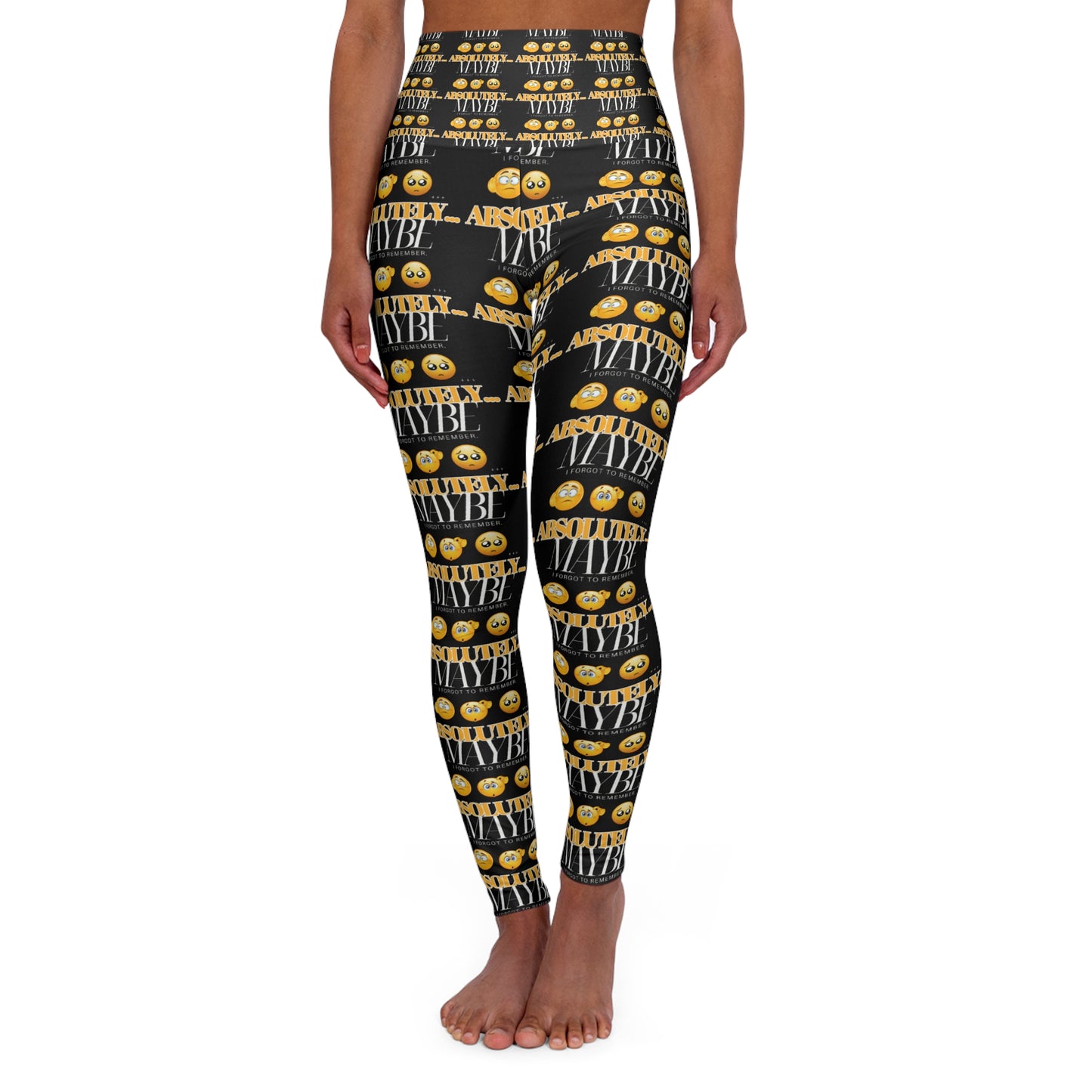 Emotional Expression High Waisted Yoga Leggings - Motivational Fitness Wear