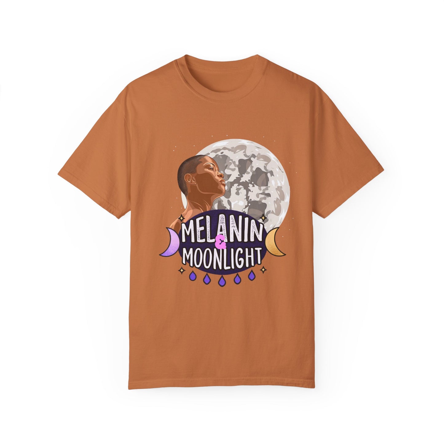Melanin & Moonlight Unisex Garment-Dyed T-Shirt - Celebrate Cultural Heritage