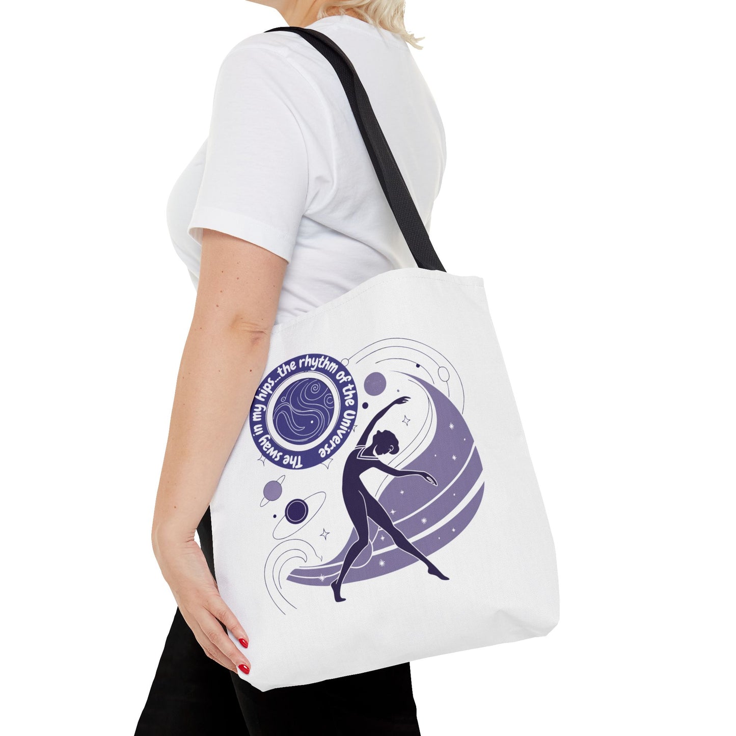 Cosmic Dance Tote Bag – Inspirational Art for Yoga Lovers