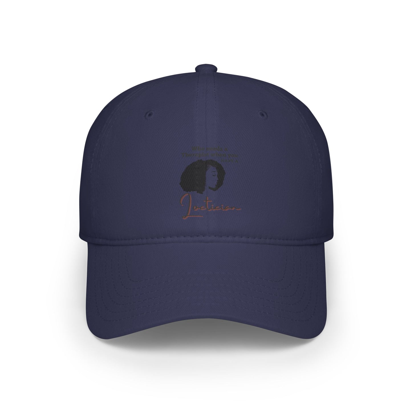 Therapist Joke Low Profile Baseball Cap - Red Cap for Mental Health Awareness