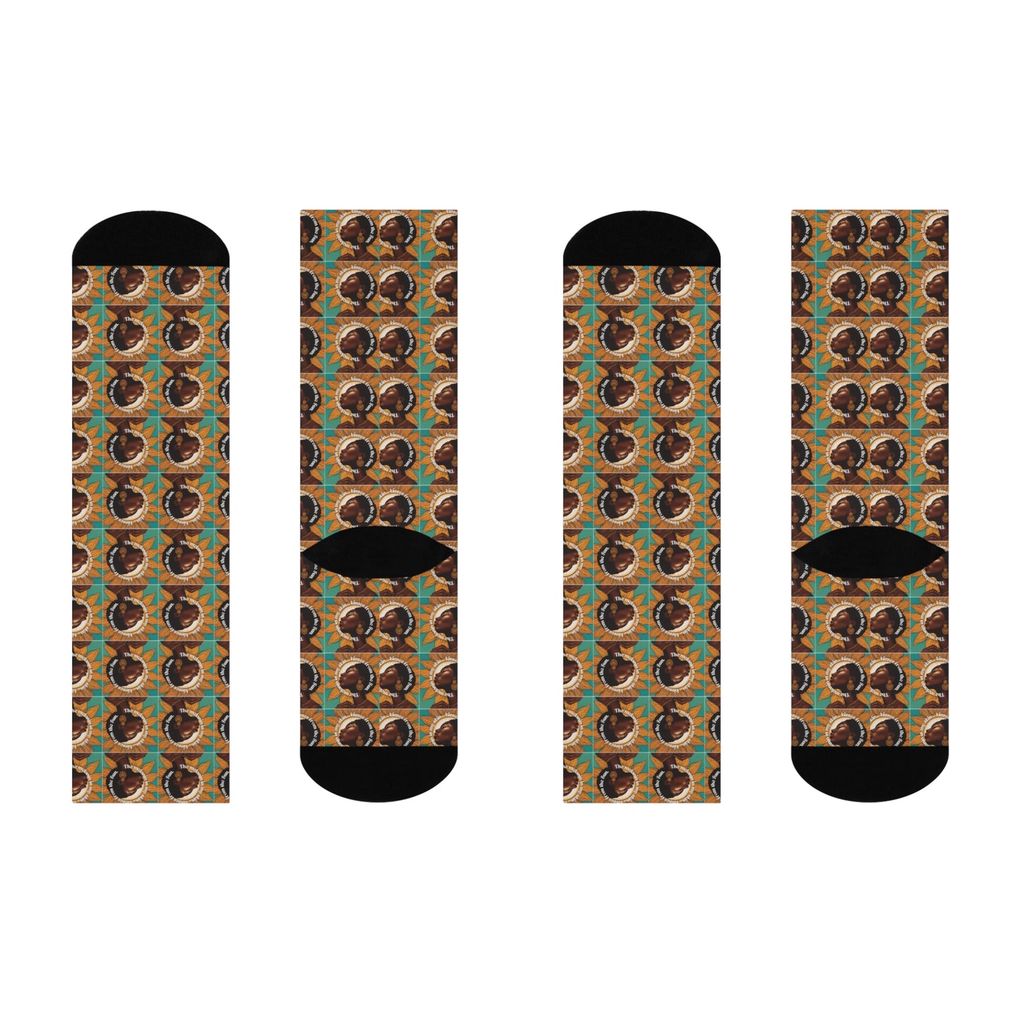 Vibrant Cushioned Crew Socks - Unique Pattern for Comfort and Style