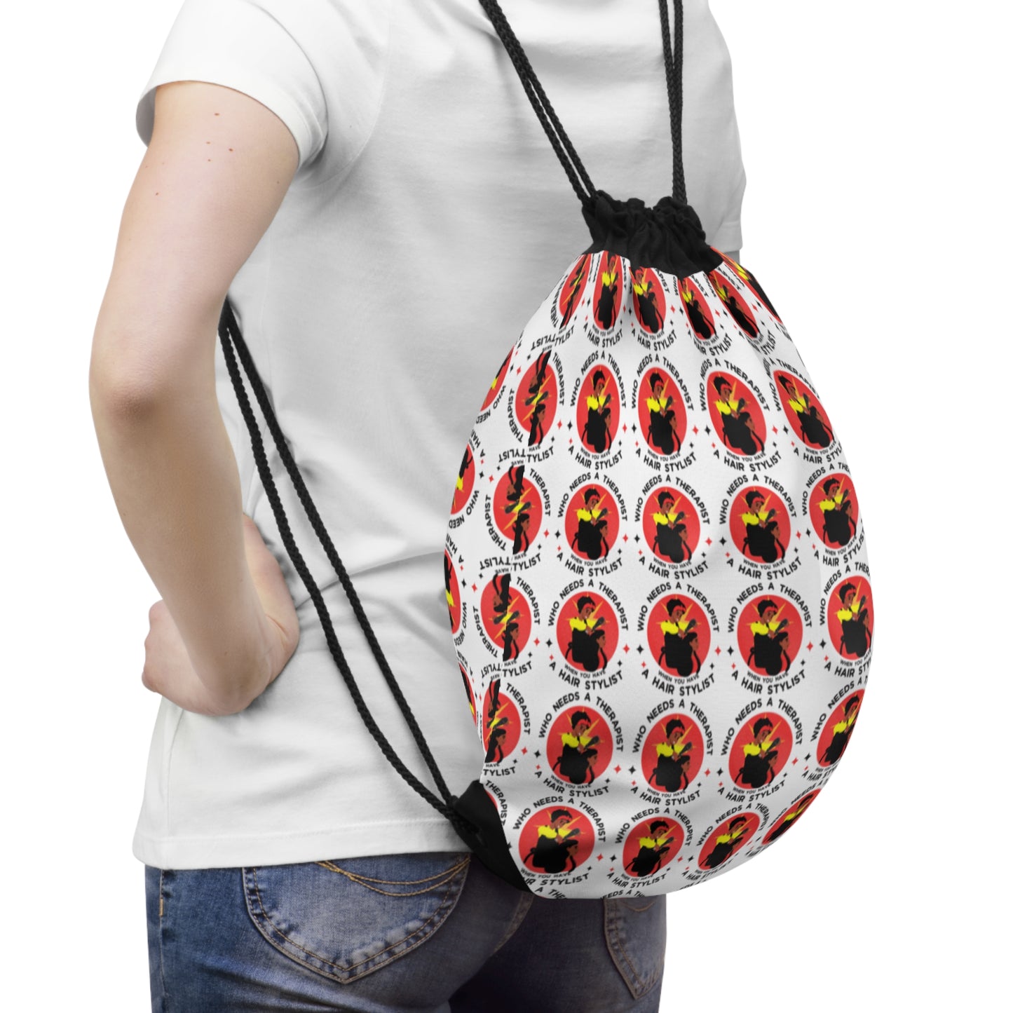 Colorful Drawstring Bag with Indigenous Motif - Perfect for Festivals & Everyday Use
