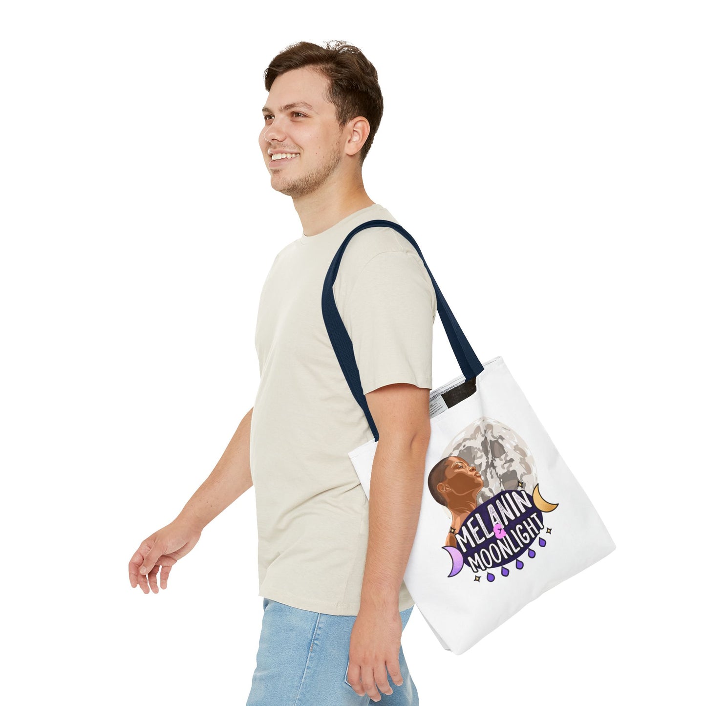Melanin & Moonlight Inspirational Tote Bag – Perfect for Everyday Use and Celebrations