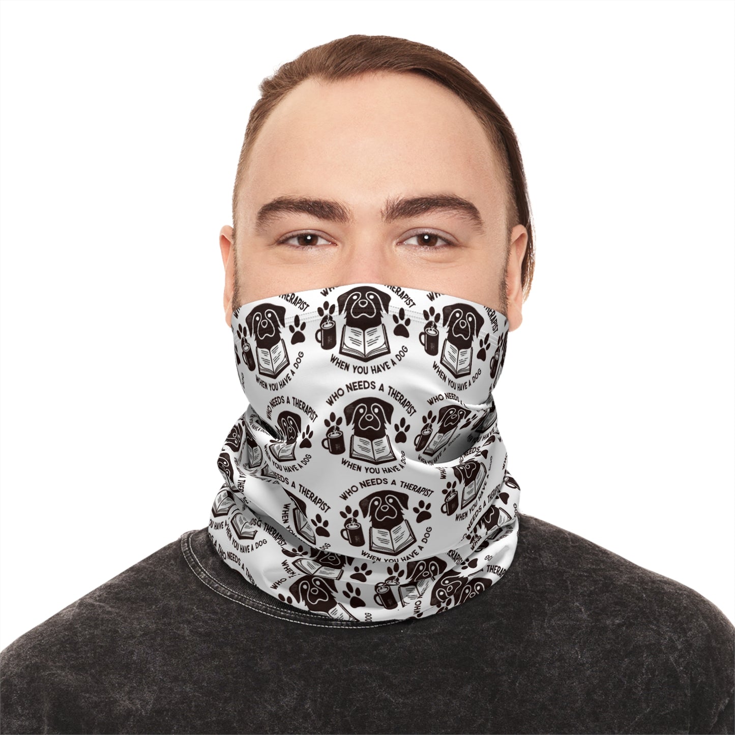 Cozy Pet Lover's Neck Gaiter with Drawstring - Perfect for Winter Adventures