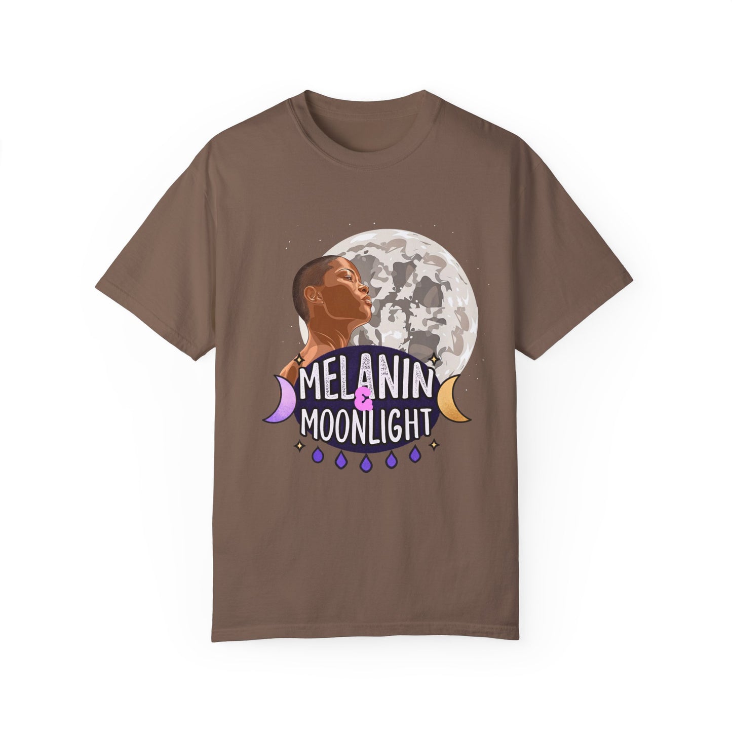 Melanin & Moonlight Unisex Garment-Dyed T-Shirt - Celebrate Cultural Heritage