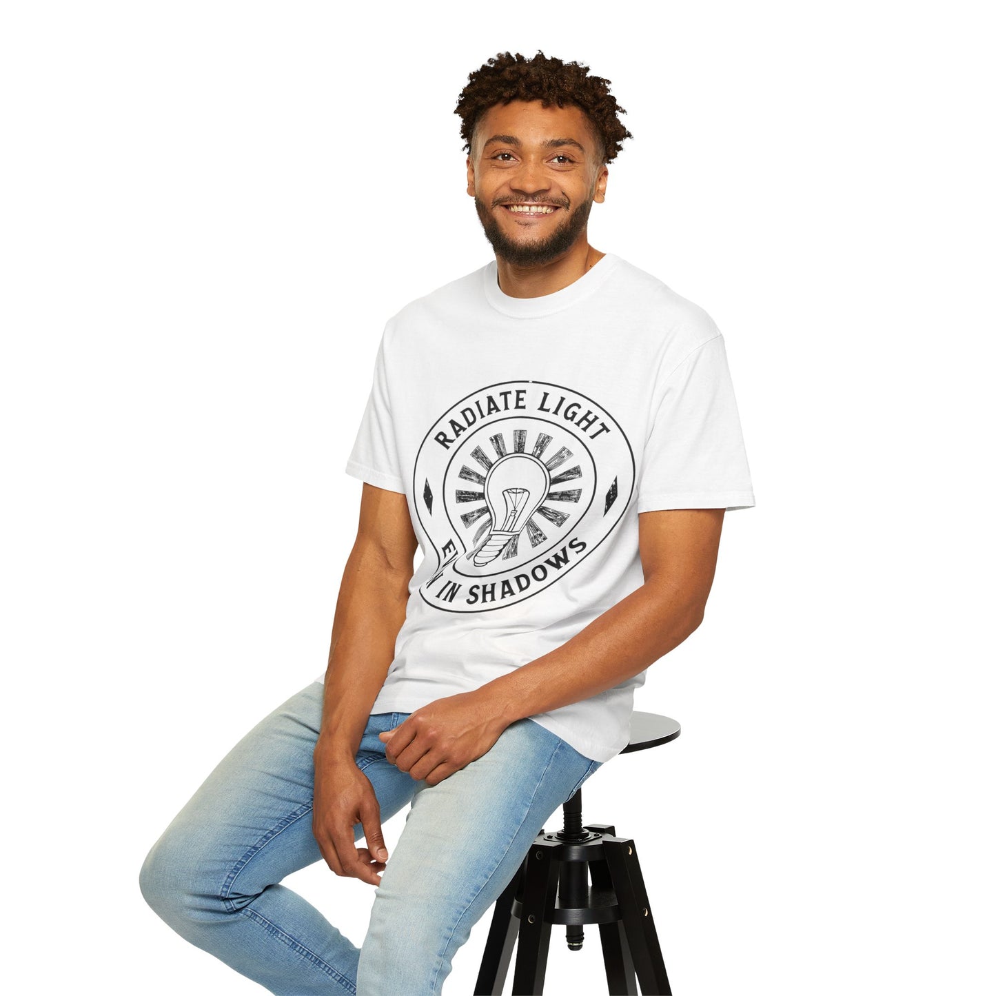 Radiate Light Unisex Garment-Dyed T-Shirt - Inspirational Graphic Tee