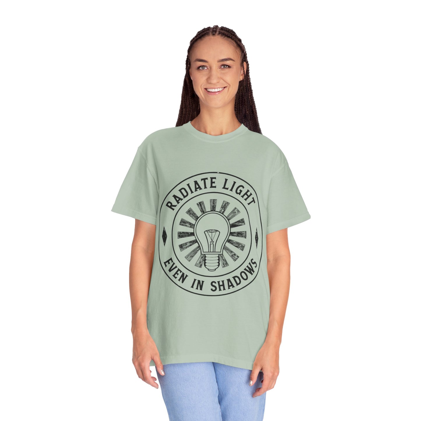 Radiate Light Unisex Garment-Dyed T-Shirt - Inspirational Graphic Tee