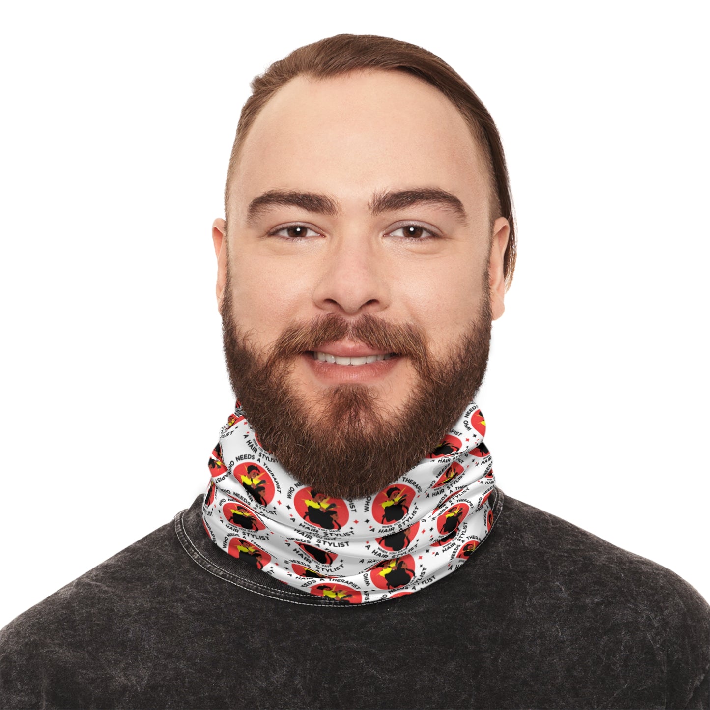 Cozy Winter Neck Gaiter with Drawstring - Fun Patterned Scarf for Outdoor Adventures