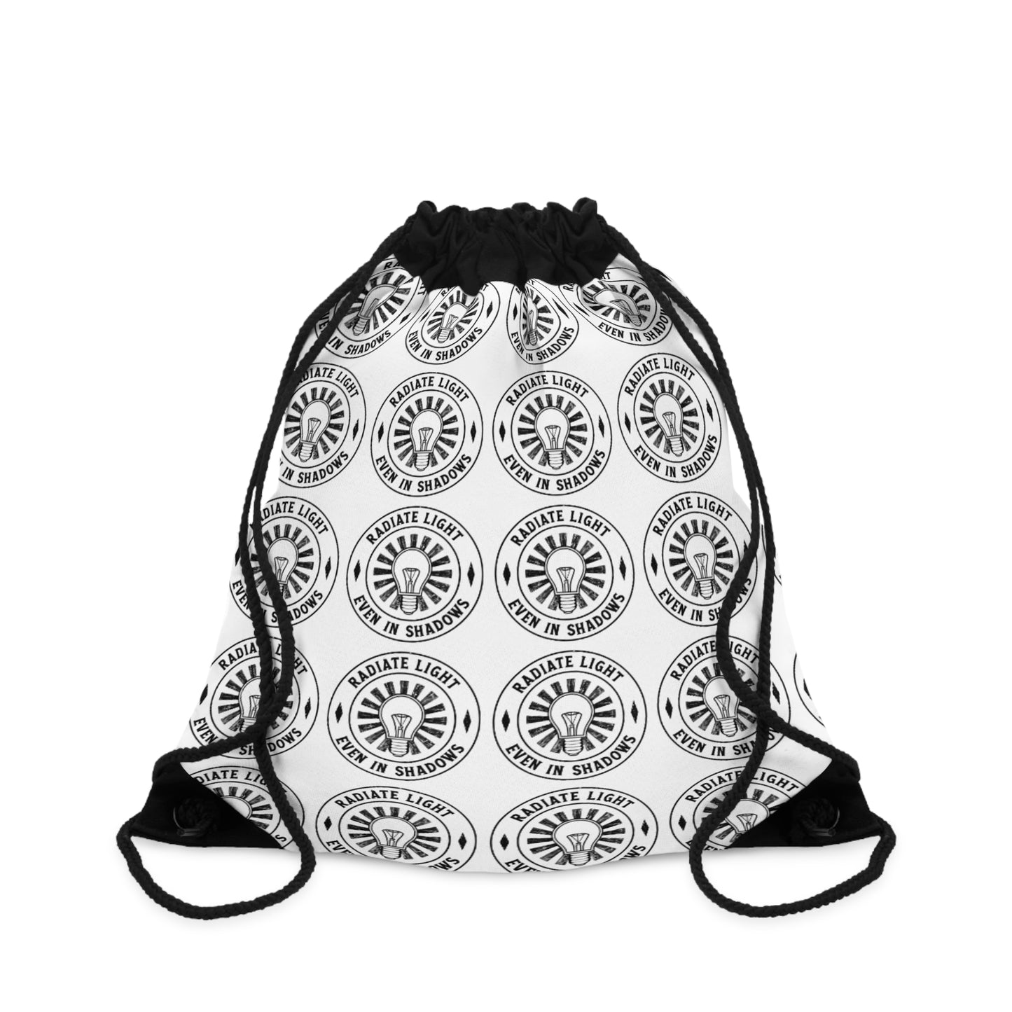 Custom Drawstring Bag with Stylish Monochrome Logo | Perfect for Gym, Travel, and Everyday Use
