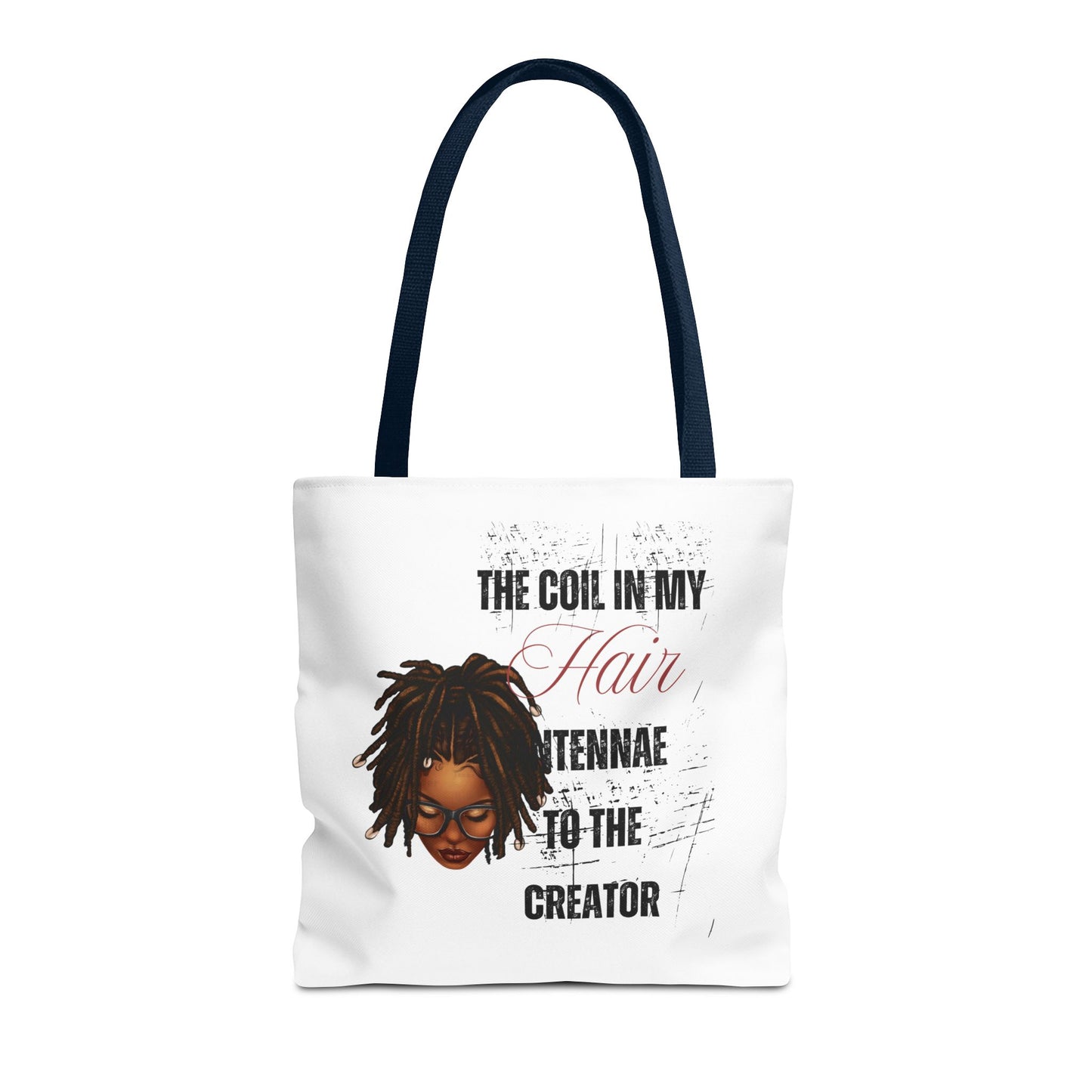Empowering Black Hair Tote Bag - 'The Coil in My Hair' Design