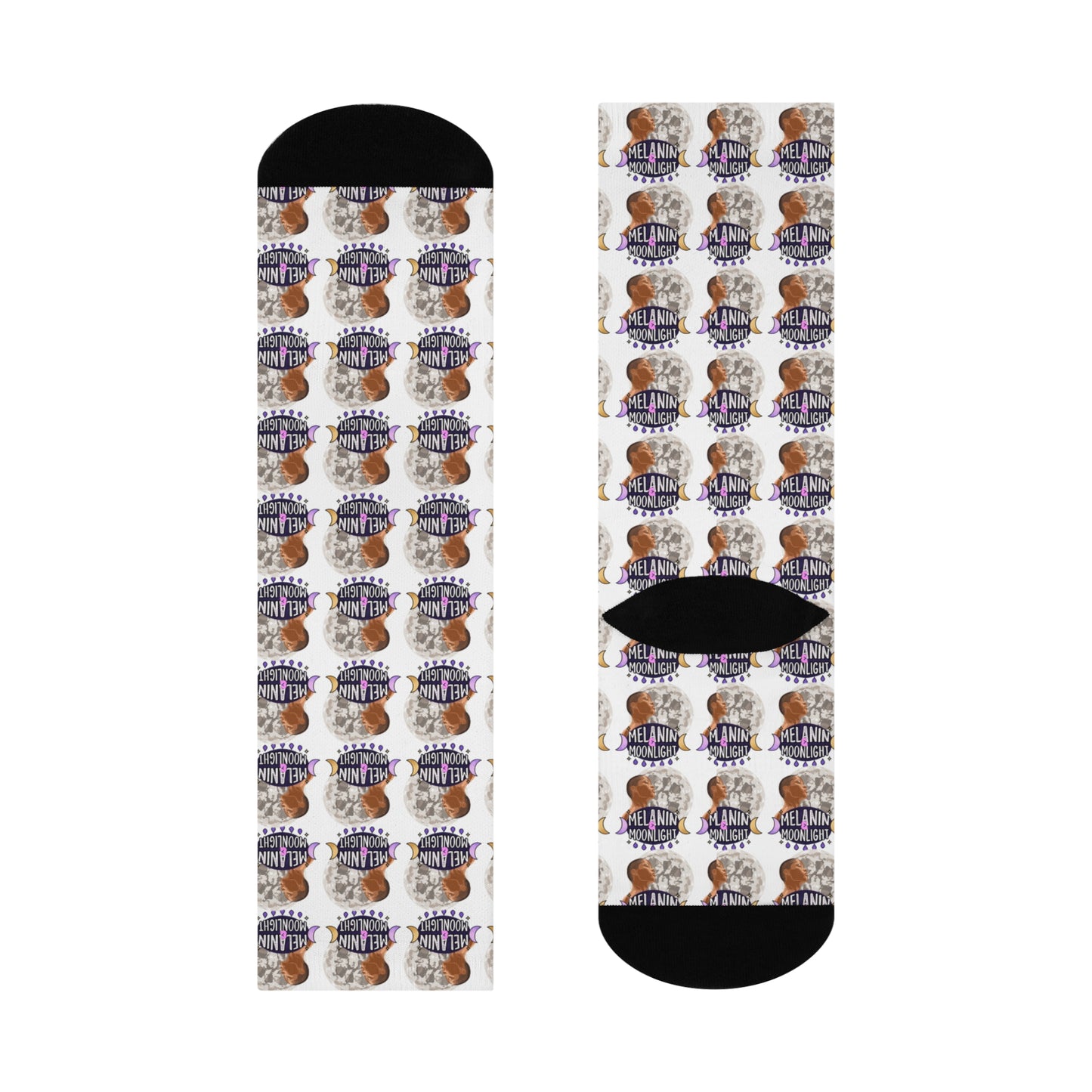 Melanin Magic Cushioned Crew Socks - Stylish Comfort for Celebrating Diversity