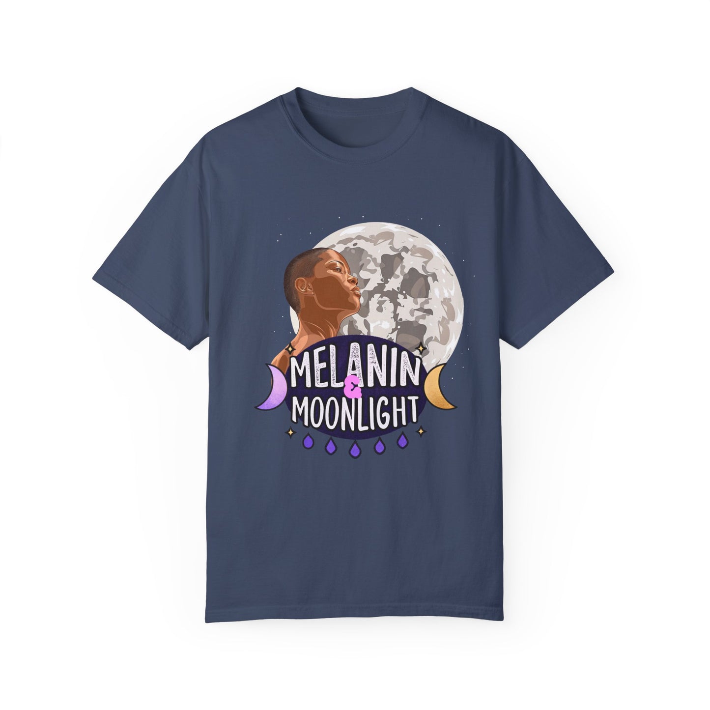 Melanin & Moonlight Unisex Garment-Dyed T-Shirt - Celebrate Cultural Heritage