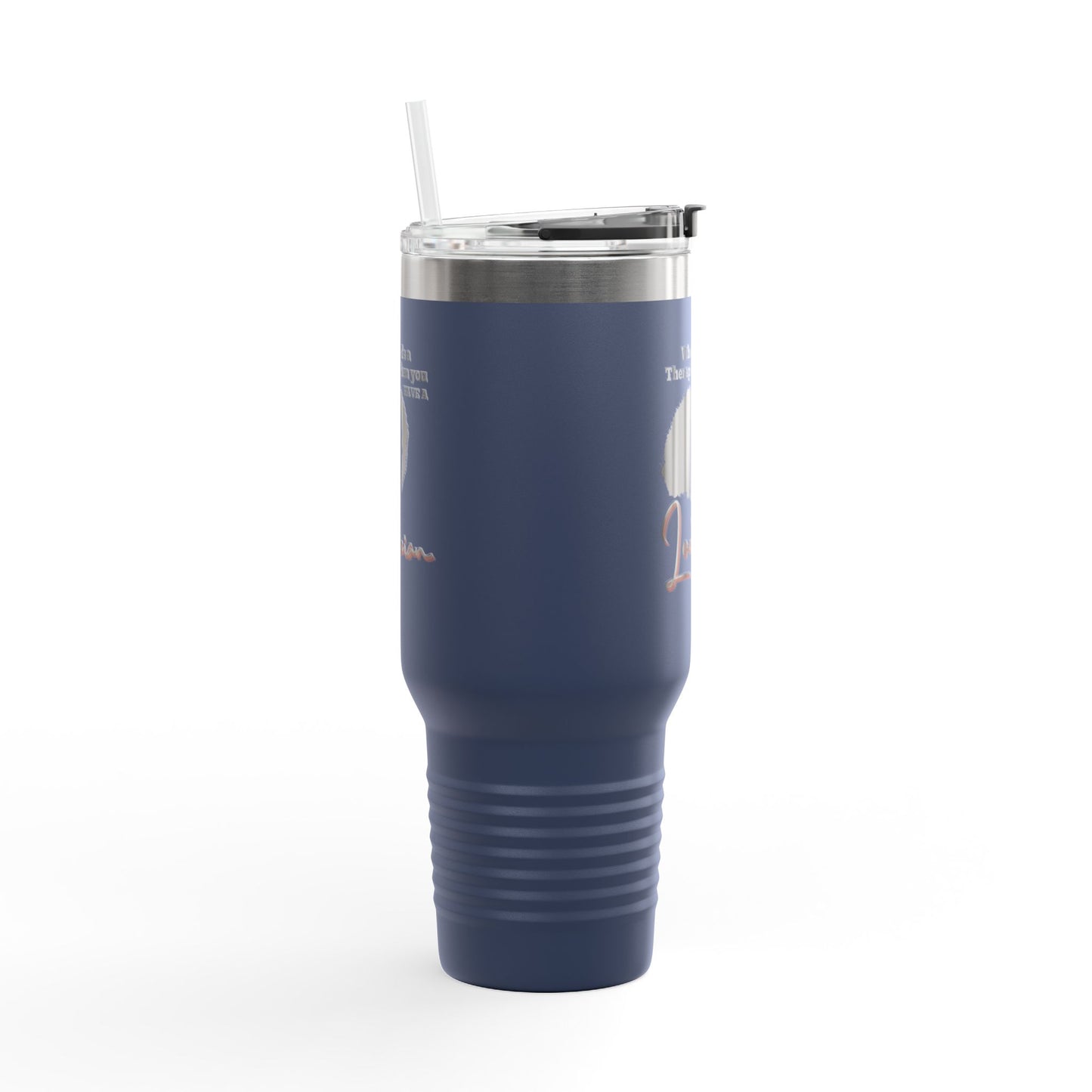 Humorous Insulated Travel Mug - 40oz "Who Needs a Therapist" - Perfect Gift for Hair Stylists