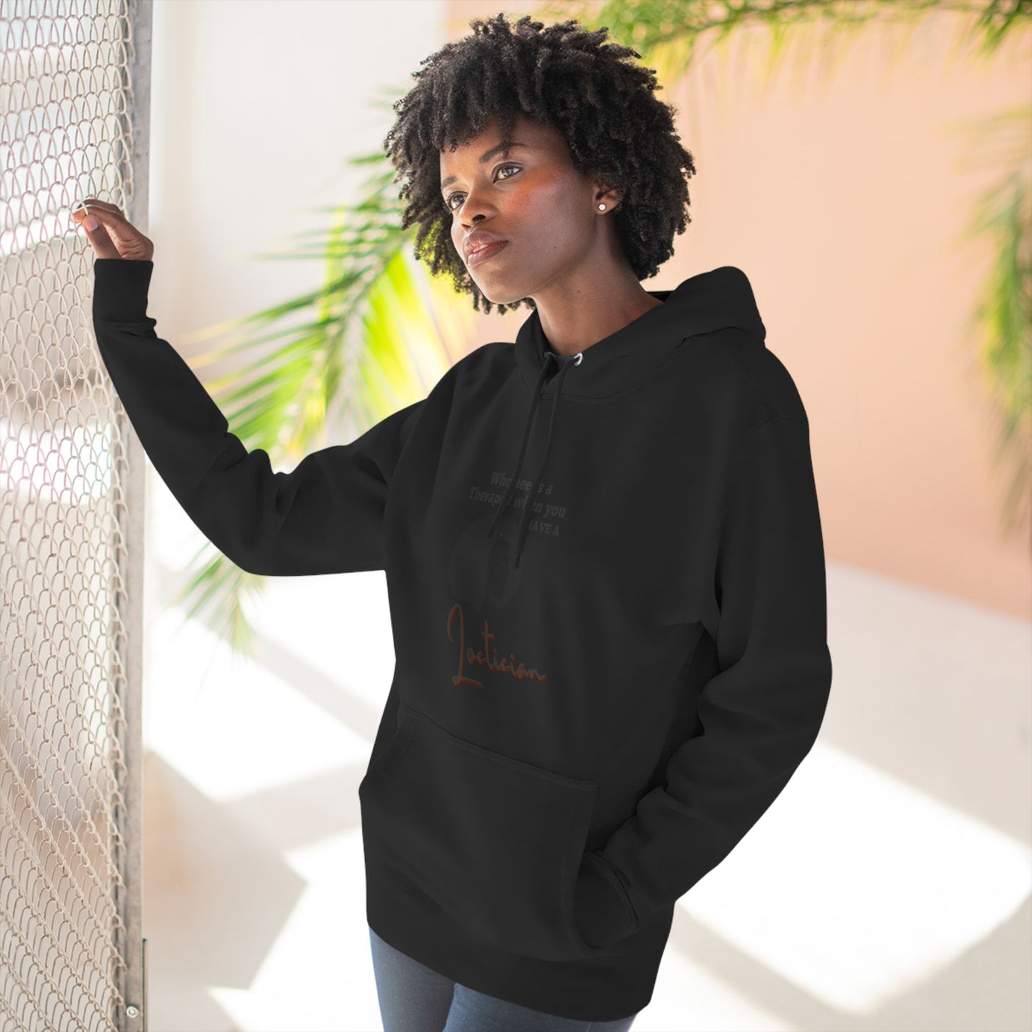 Stylish Therapist Fleece Hoodie - Empowering Quotes for Mental Health Awareness