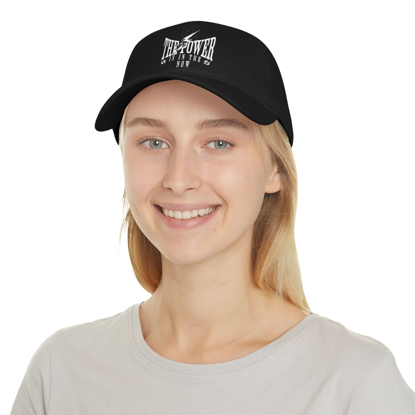Empowering Red Low Profile Baseball Cap - "The Power is in the Now"