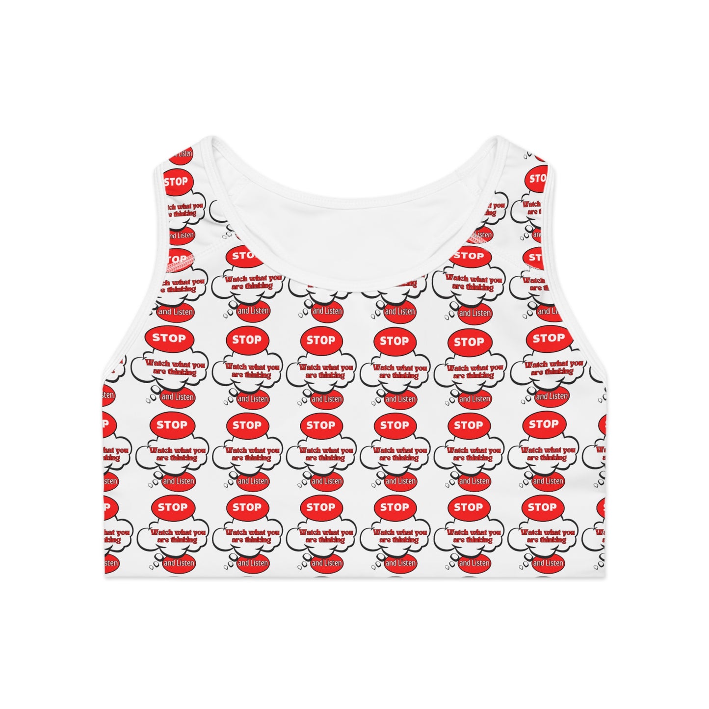 Playful Stop & Go Sports Bra - Fun Activewear for Fitness Enthusiasts