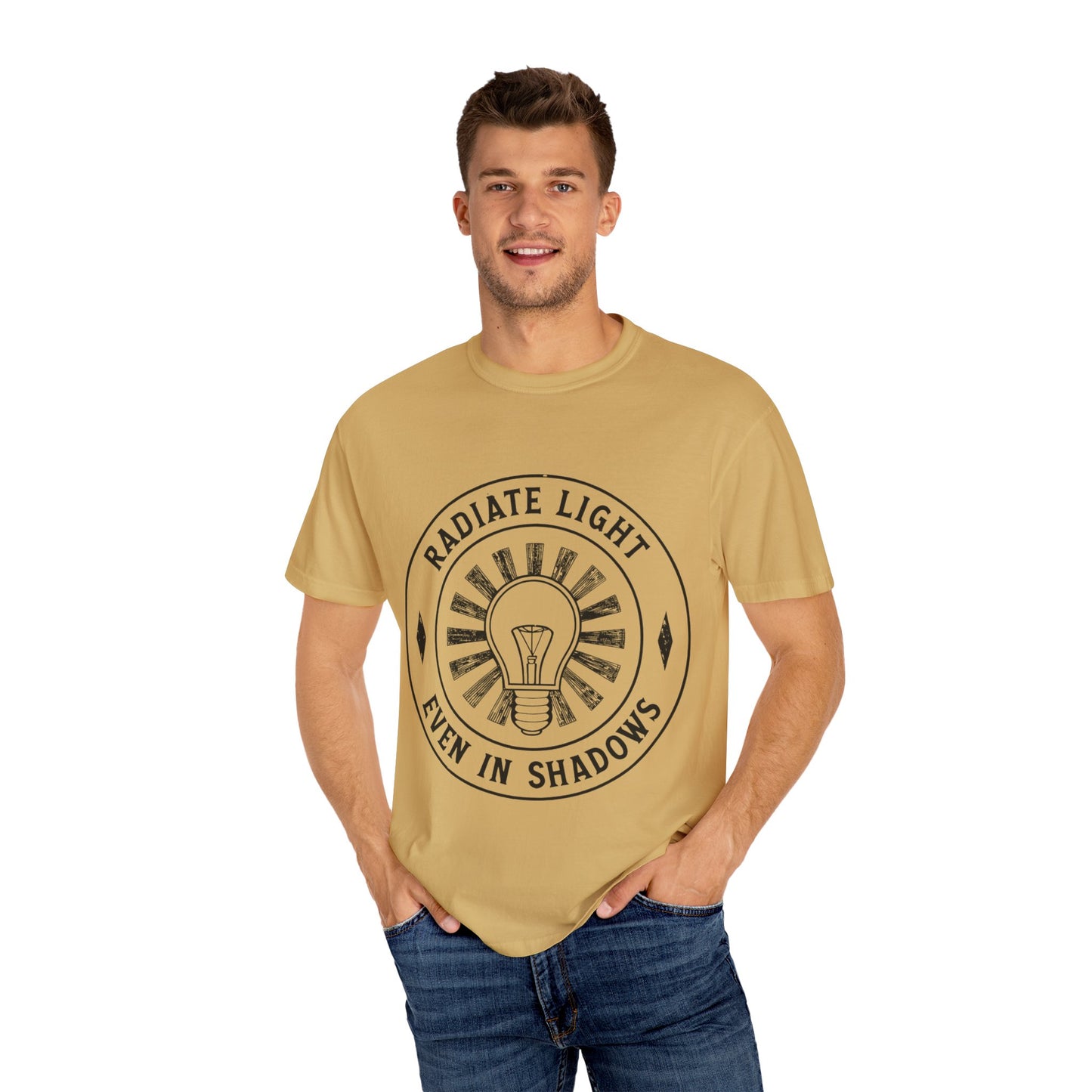 Radiate Light Unisex Garment-Dyed T-Shirt - Inspirational Graphic Tee