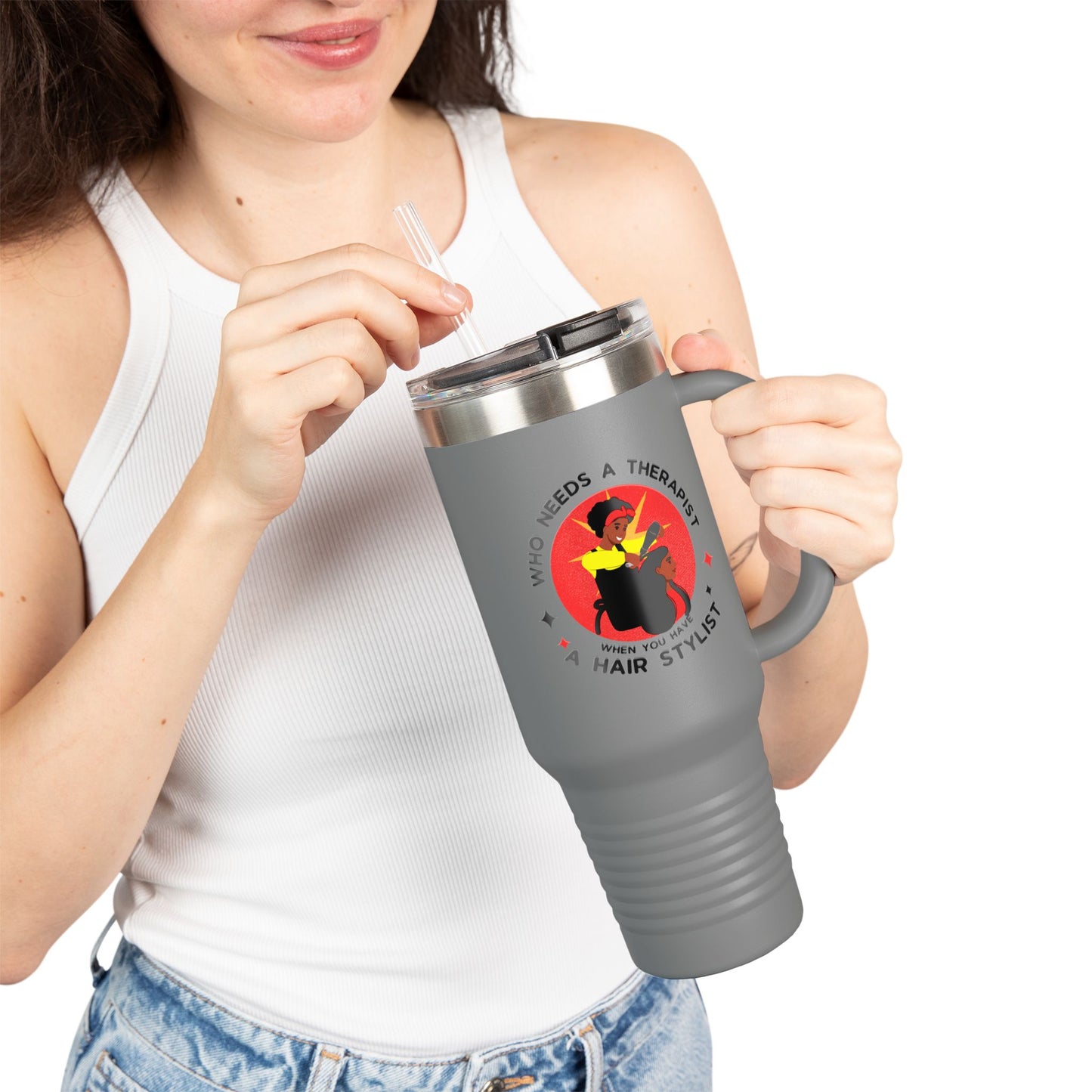 Hair Stylist Insulated Travel Mug - 40oz, Perfect Gift for Beauty Professionals