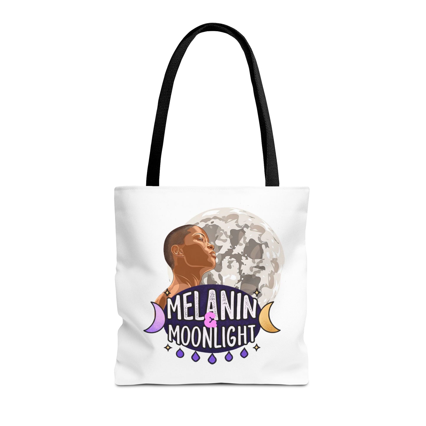 Melanin & Moonlight Inspirational Tote Bag – Perfect for Everyday Use and Celebrations