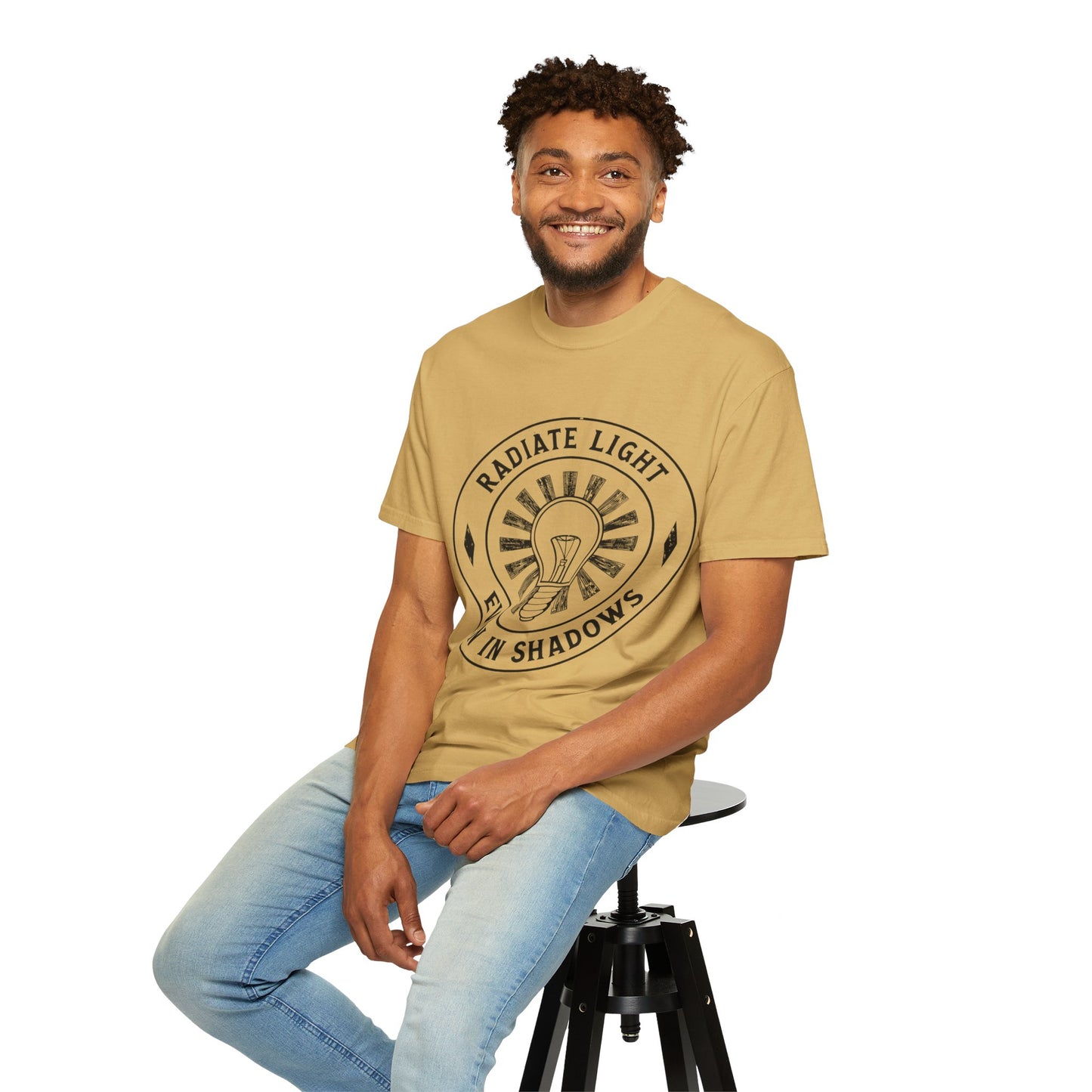 Radiate Light Unisex Garment-Dyed T-Shirt - Inspirational Graphic Tee