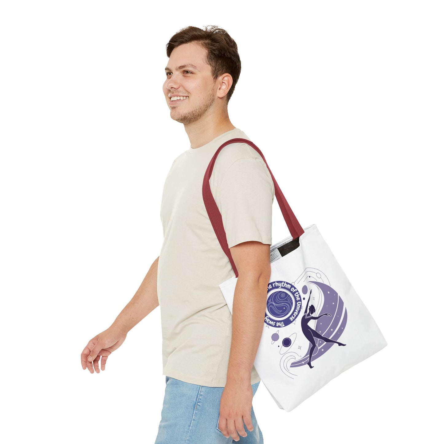 Cosmic Dance Tote Bag – Inspirational Art for Yoga Lovers