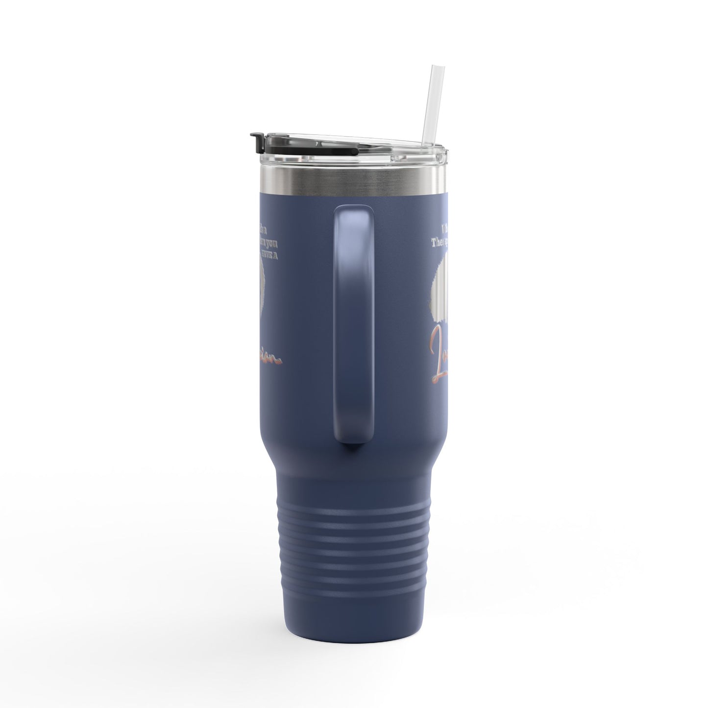 Humorous Insulated Travel Mug - 40oz "Who Needs a Therapist" - Perfect Gift for Hair Stylists