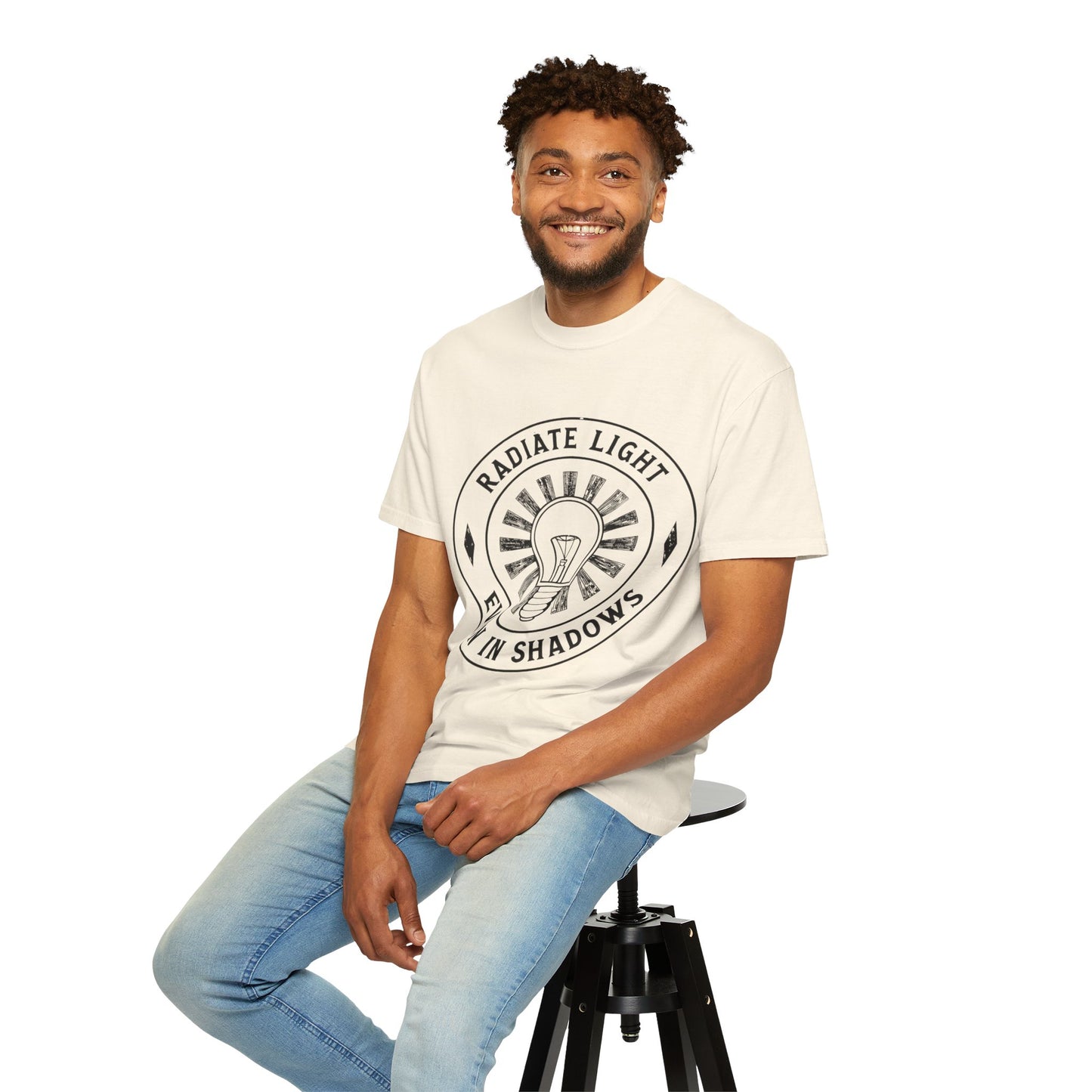 Radiate Light Unisex Garment-Dyed T-Shirt - Inspirational Graphic Tee