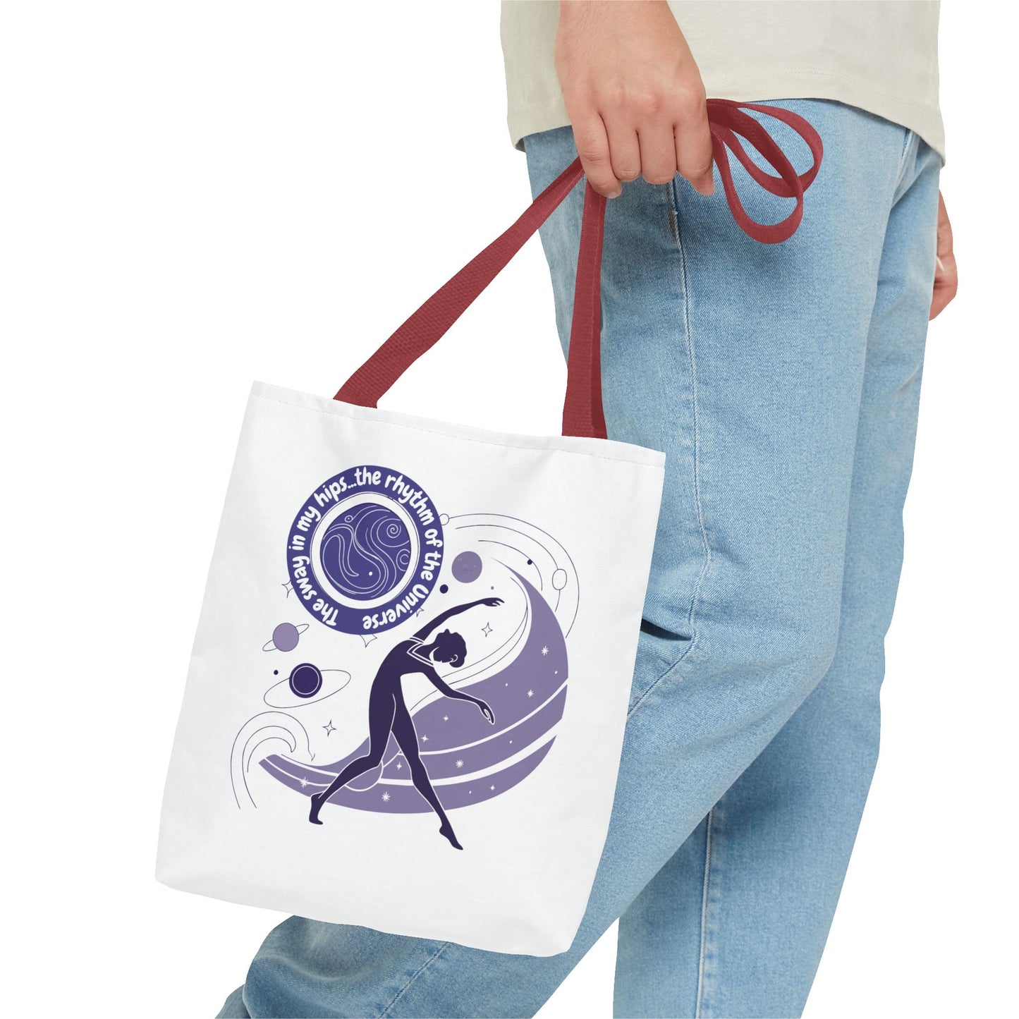 Cosmic Dance Tote Bag – Inspirational Art for Yoga Lovers