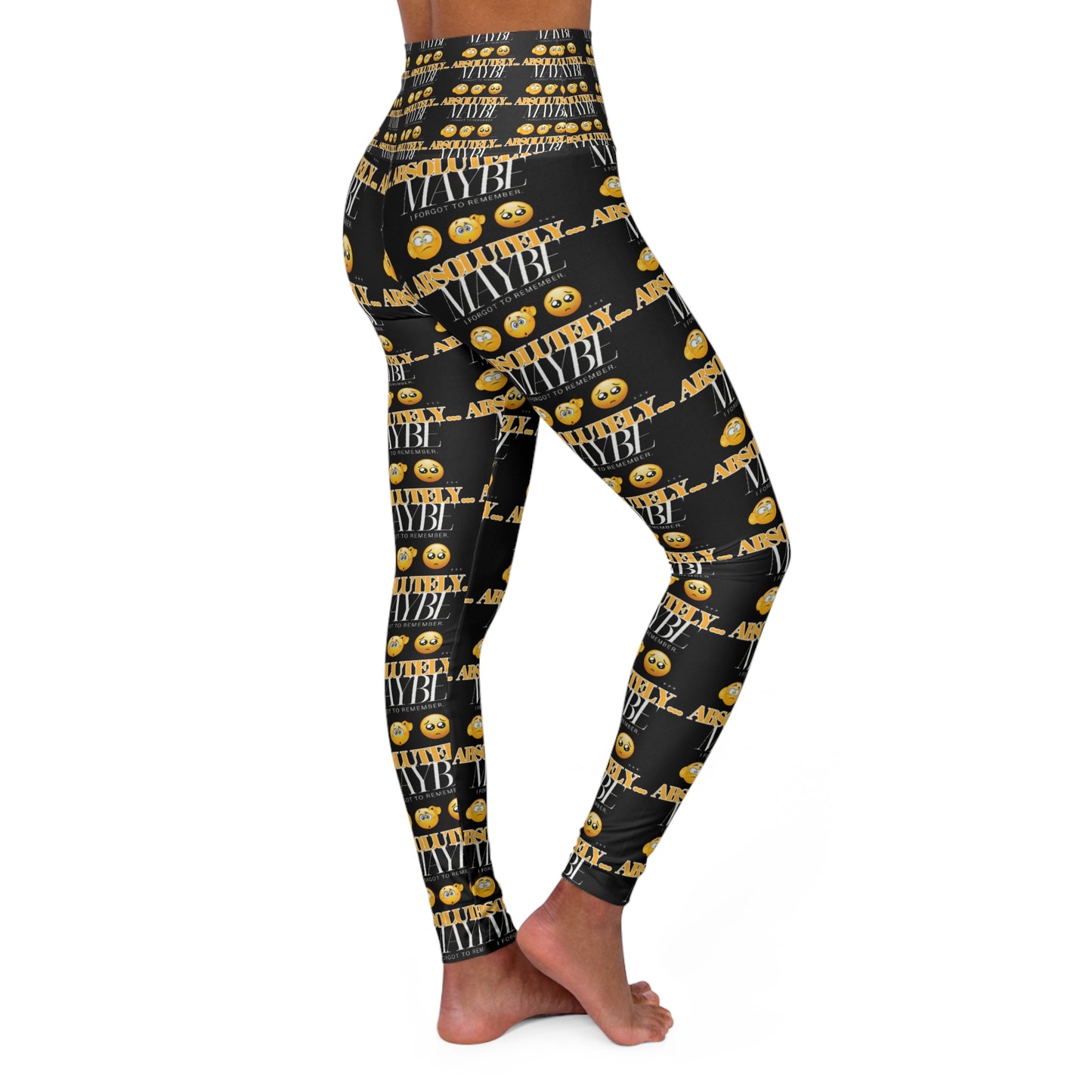 Emotional Expression High Waisted Yoga Leggings - Motivational Fitness Wear
