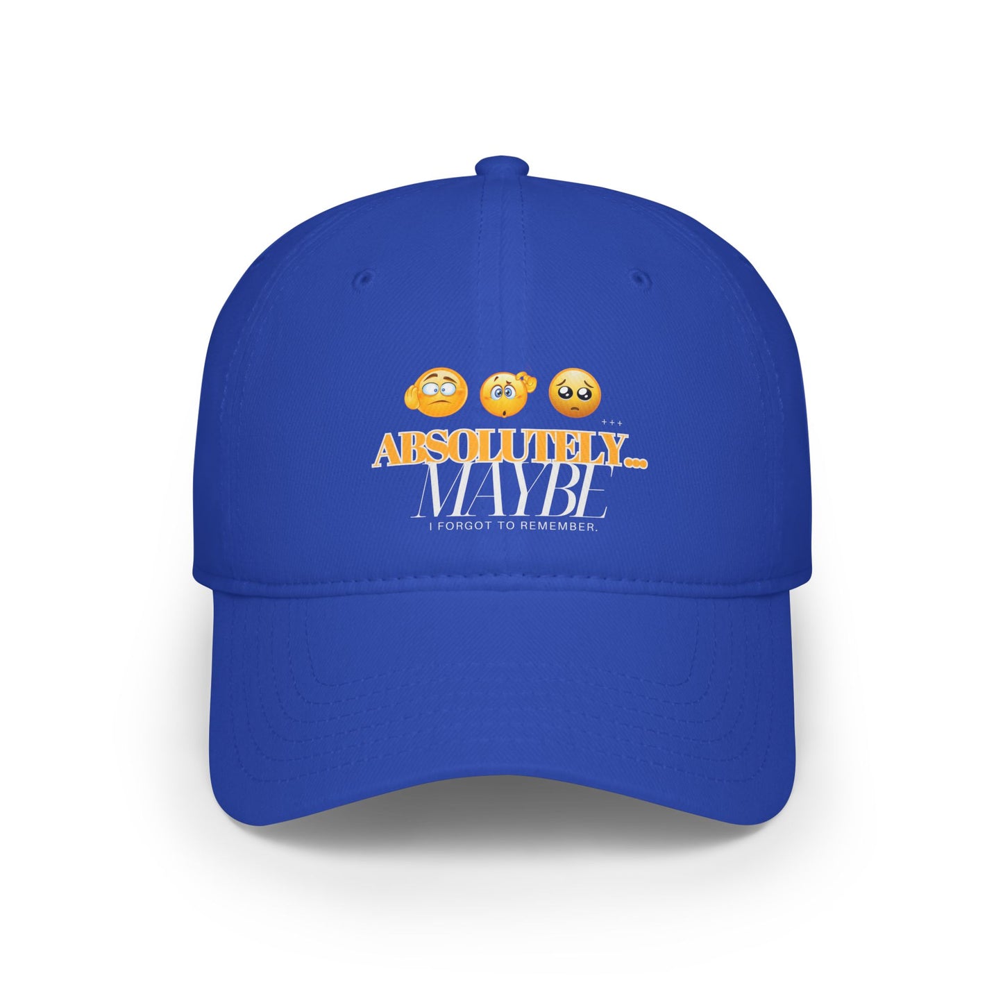Red Low Profile Baseball Cap | Absolutely Maybe Emojis Cap