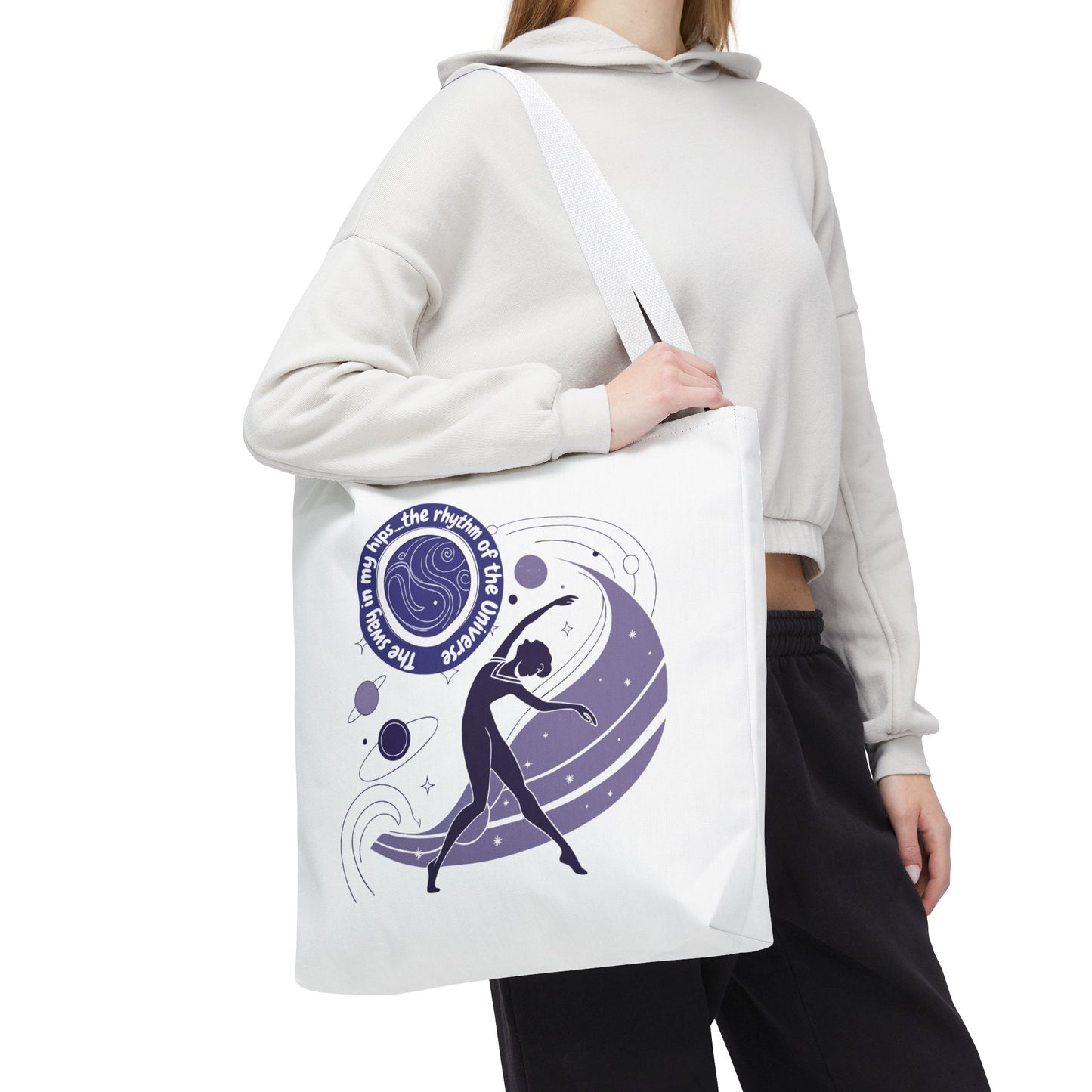 Cosmic Dance Tote Bag – Inspirational Art for Yoga Lovers