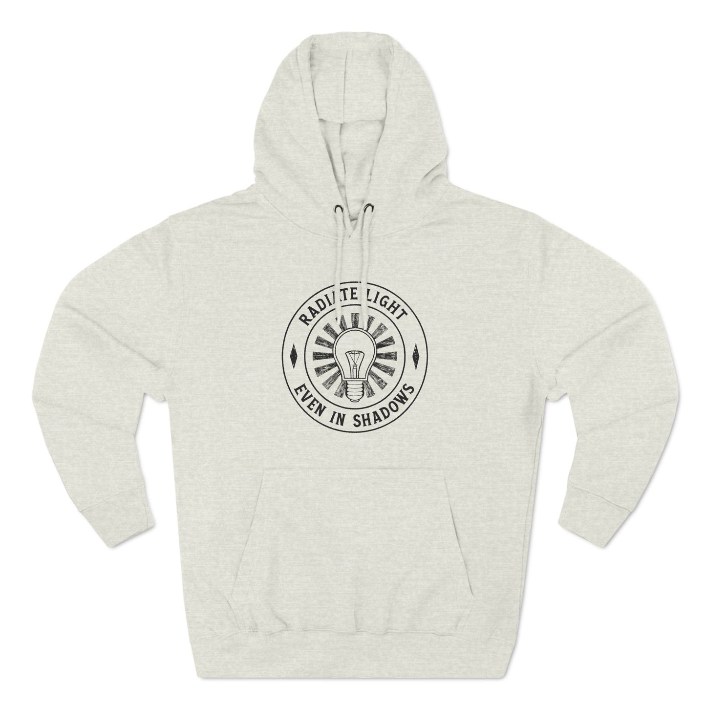 Radiate Light Fleece Hoodie - Inspirational Design for Comfort and Style