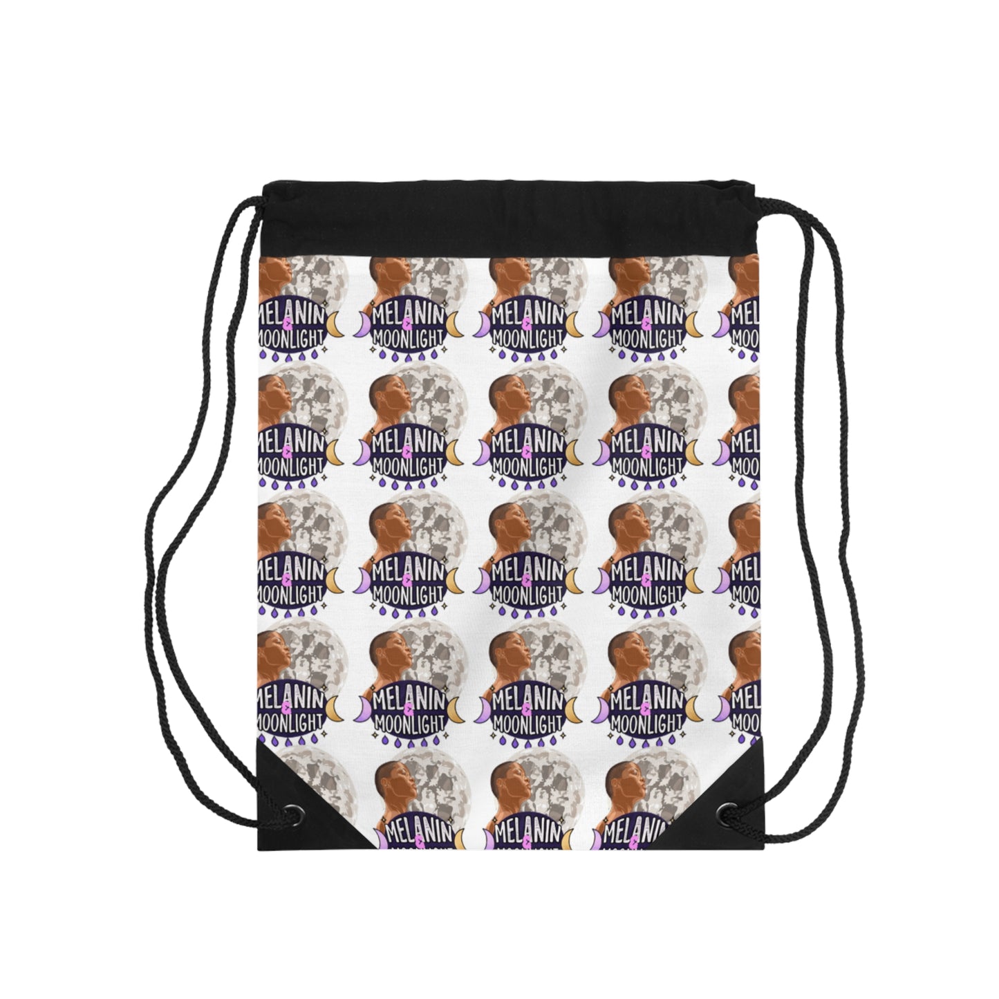 Melanin Moonlight Drawstring Bag - Stylish & Empowering Carry-All for All Occasions
