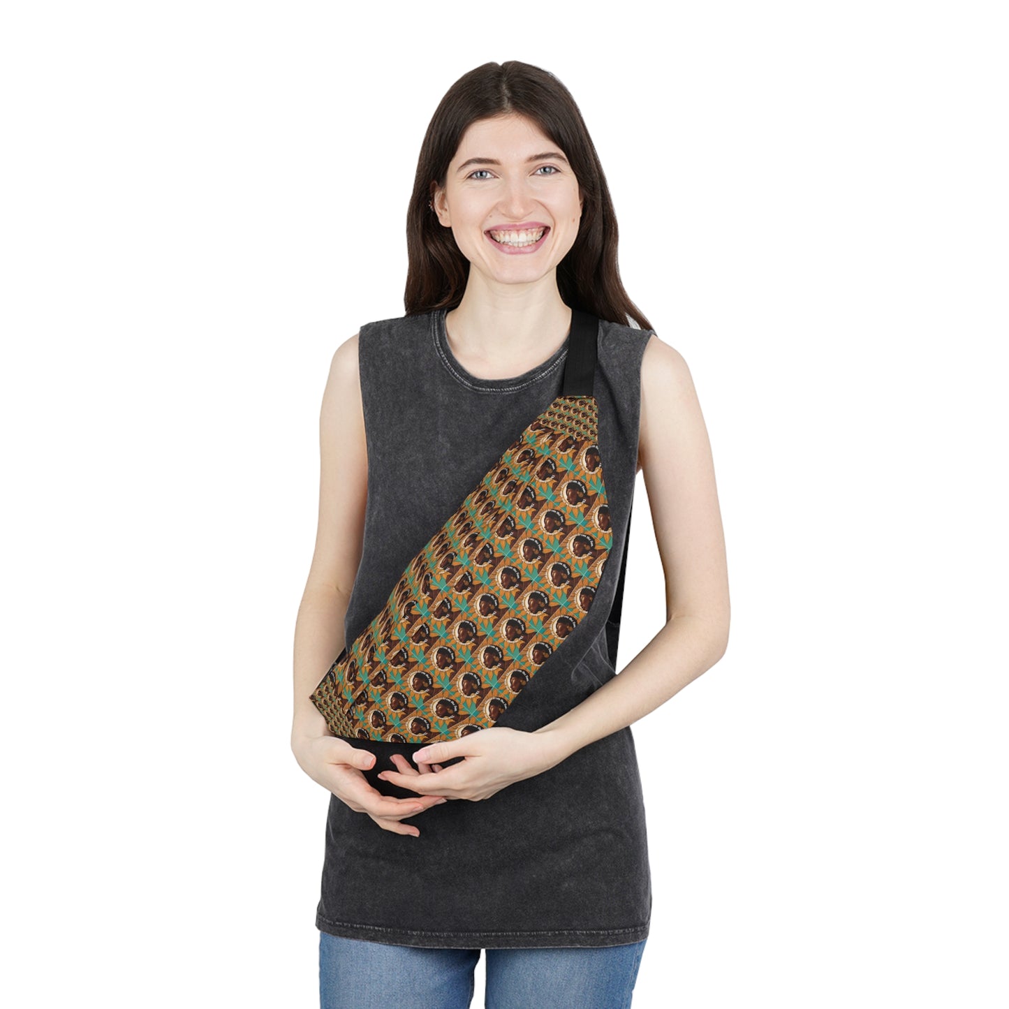 Boho Style Large Fanny Pack | Vibrant Patterned Belt Bag for Festivals & Everyday Use