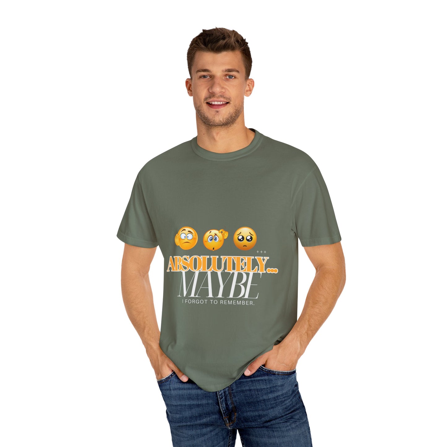 Funny Emoji Unisex T-Shirt - 'Absolutely Maybe' Design