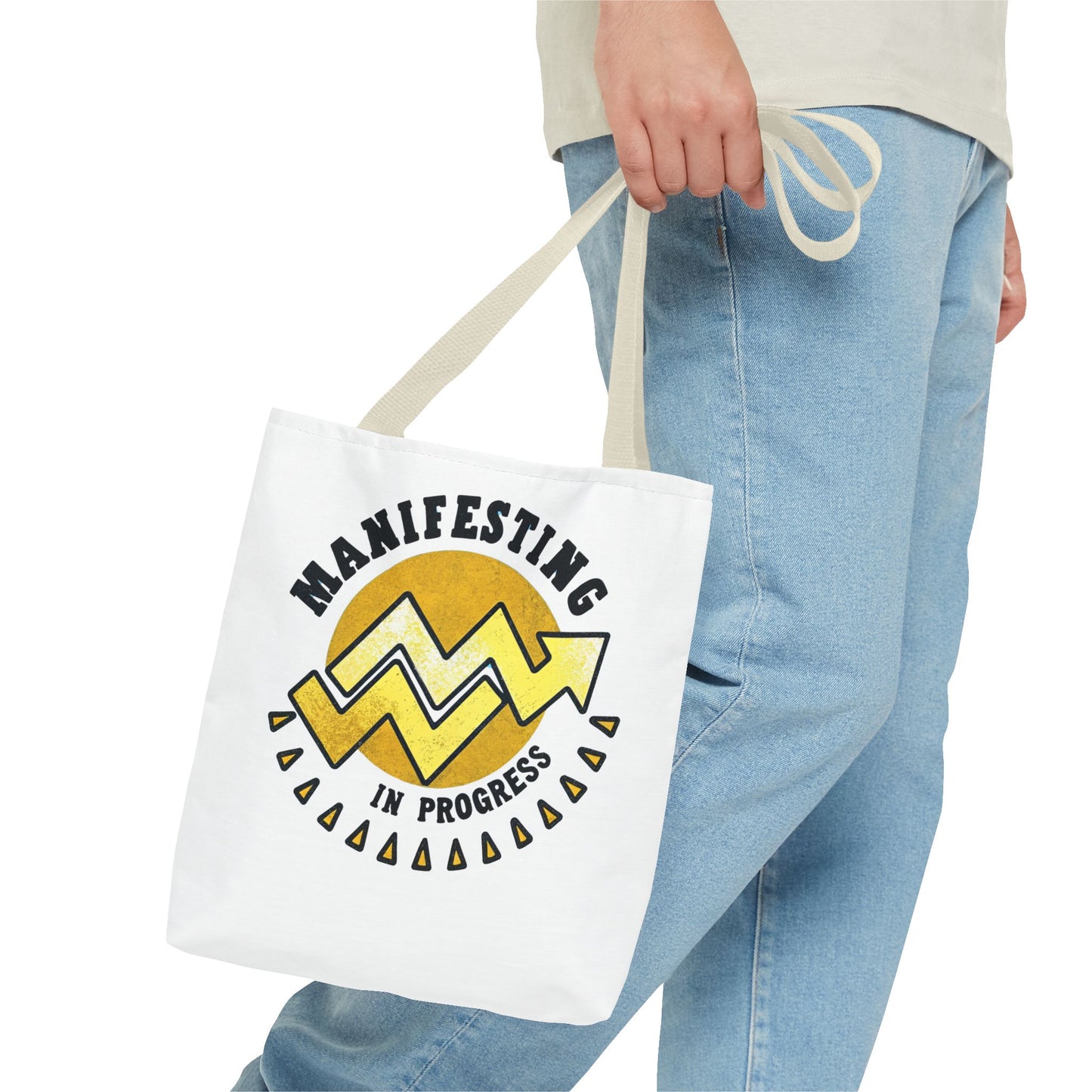 Manifesting in Progress Tote Bag – Eco-Friendly and Stylish Carry-All for Dreamers