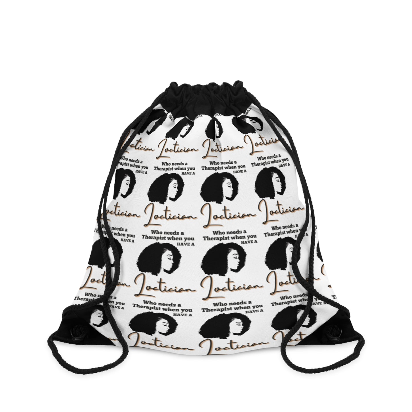 Empowering Drawstring Bag - 'Who Needs a Therapist?' Inspirational Design