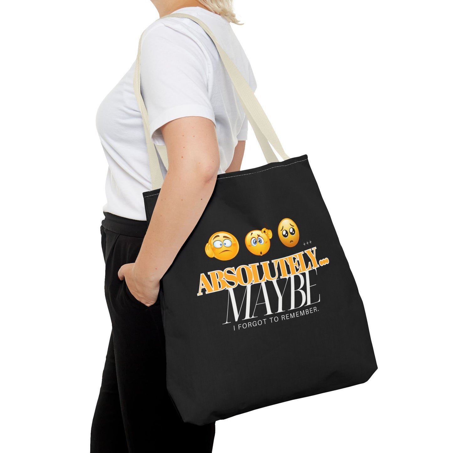 Funny Emoji Tote Bag - 'Absolutely Maybe' - Perfect for Everyday Use & Gifts
