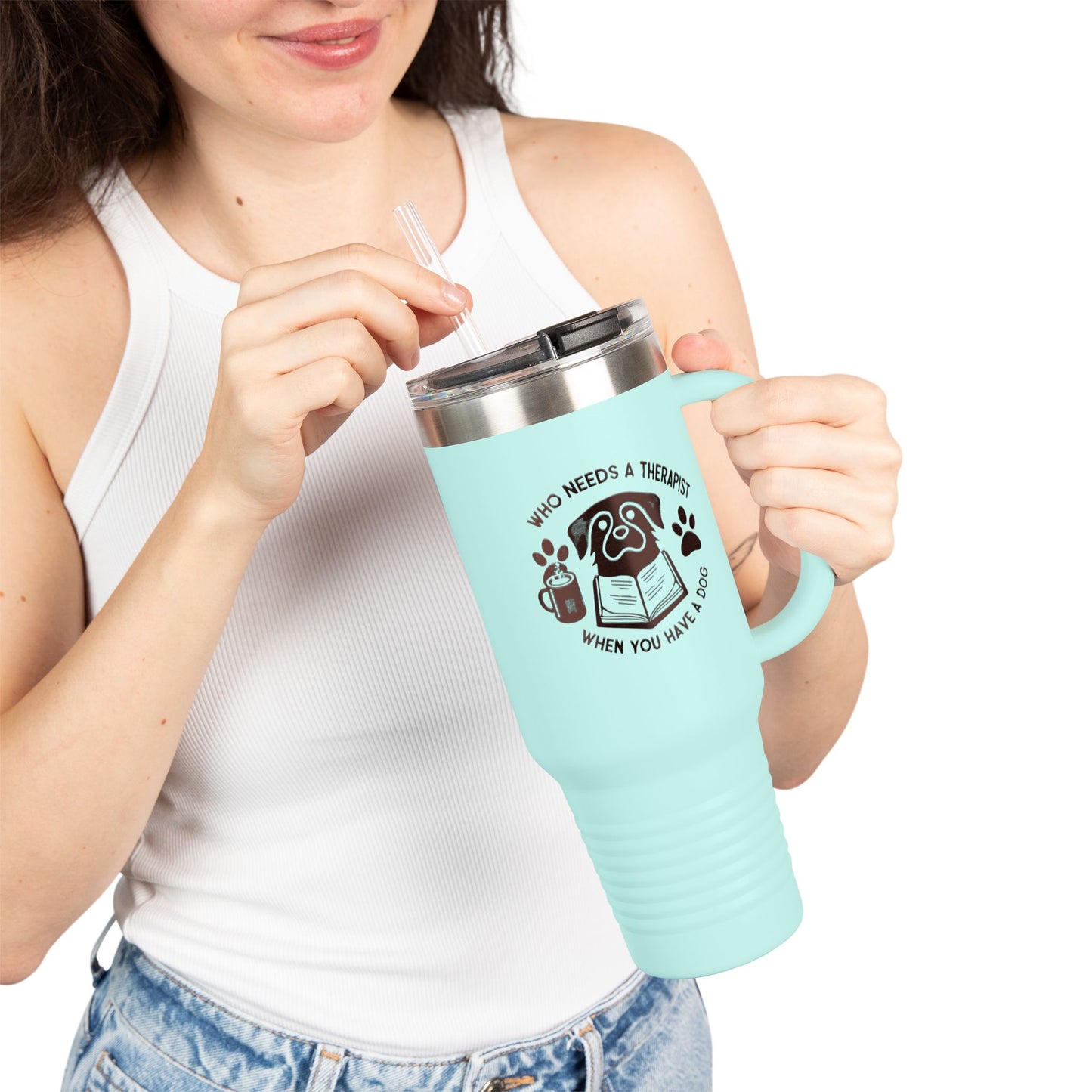 Whimsical Dog Lover's Insulated Travel Mug - 40oz
