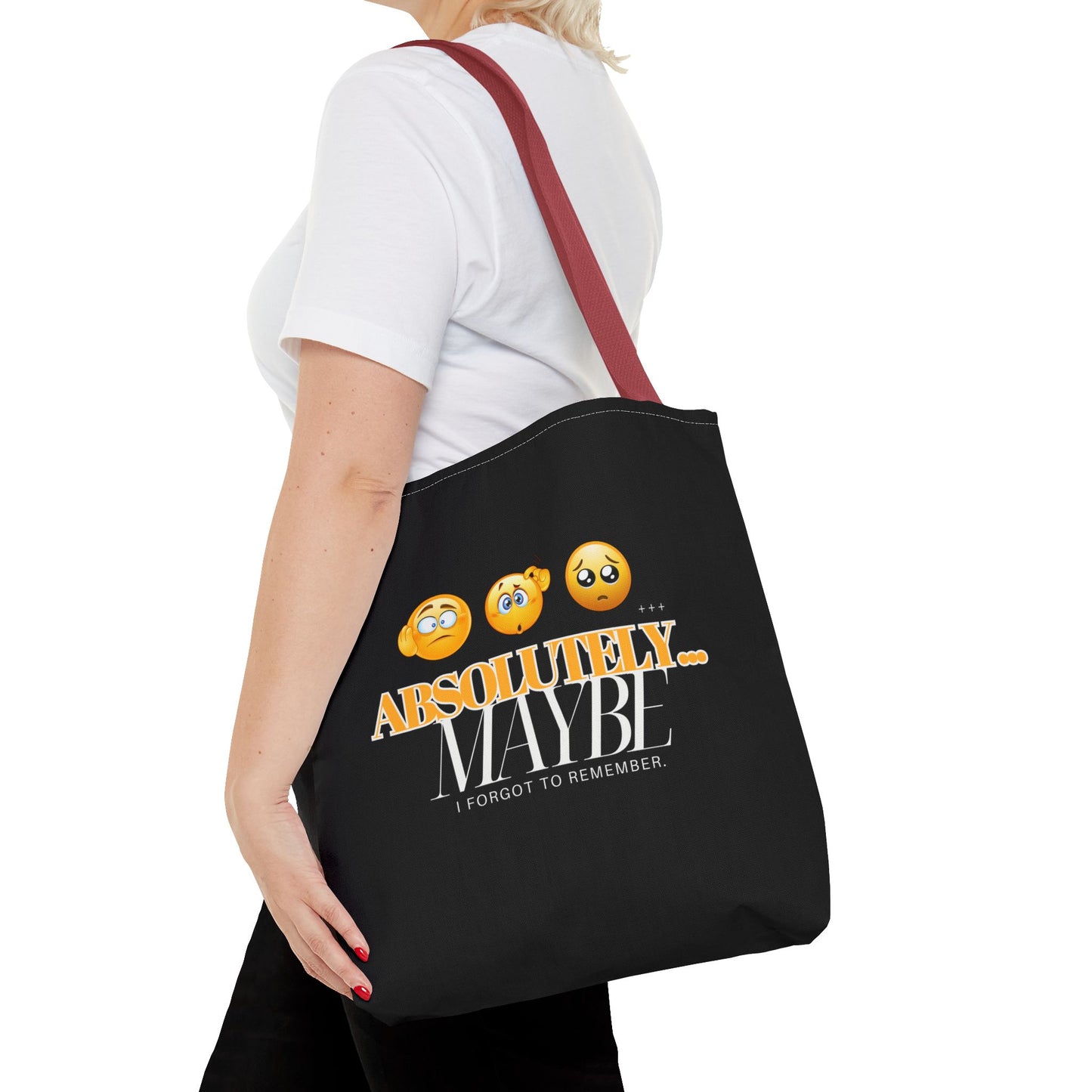 Funny Emoji Tote Bag - 'Absolutely Maybe' - Perfect for Everyday Use & Gifts