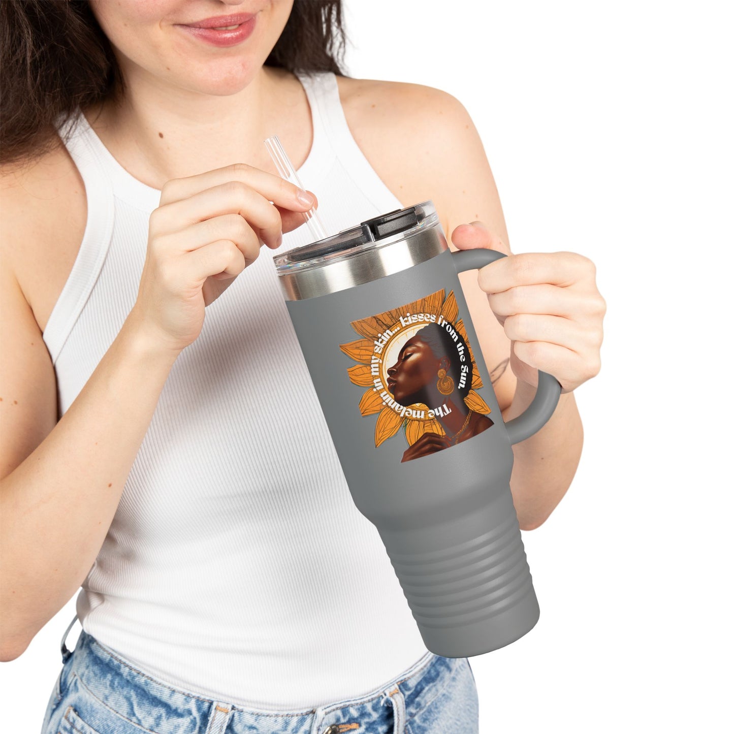 Empowering Insulated Travel Mug | 40oz | Motivational Design for Daily Inspiration