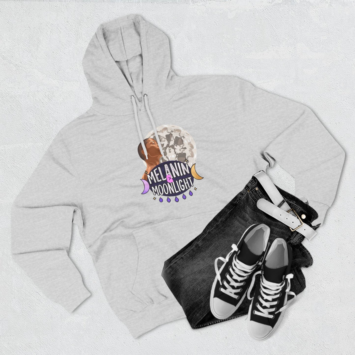 Melanin Moonlight Fleece Hoodie - Cozy Urban Style for Every Occasion