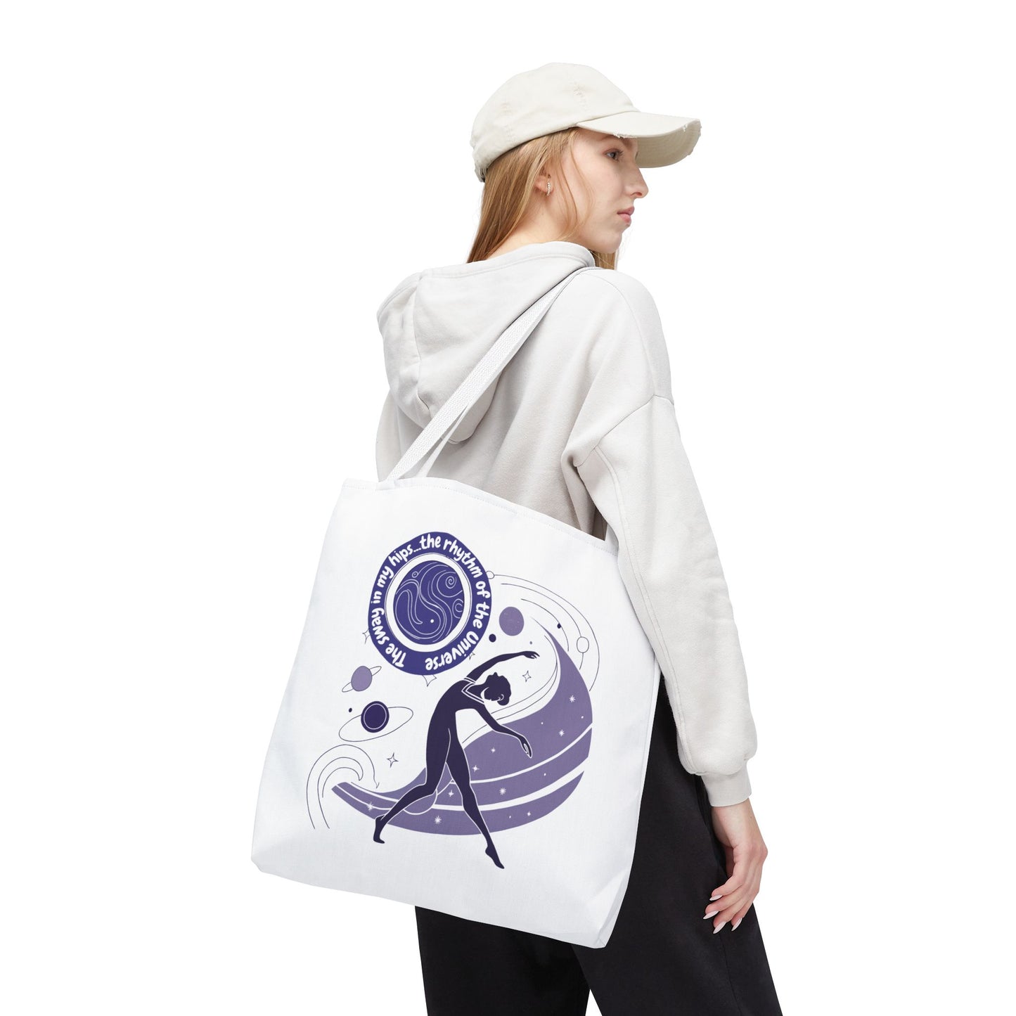 Cosmic Dance Tote Bag – Inspirational Art for Yoga Lovers