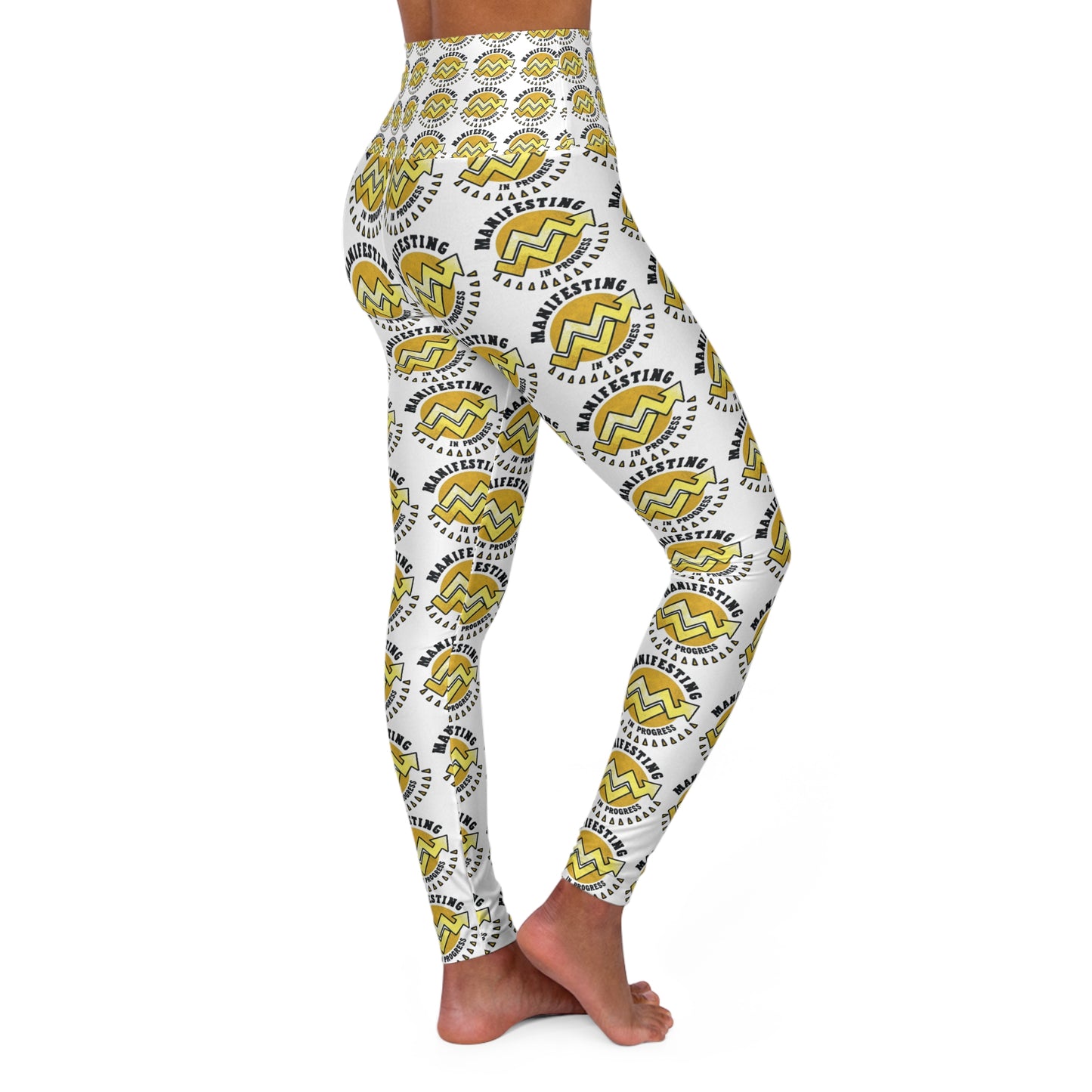 Motivational High Waisted Yoga Leggings for Fitness Enthusiasts